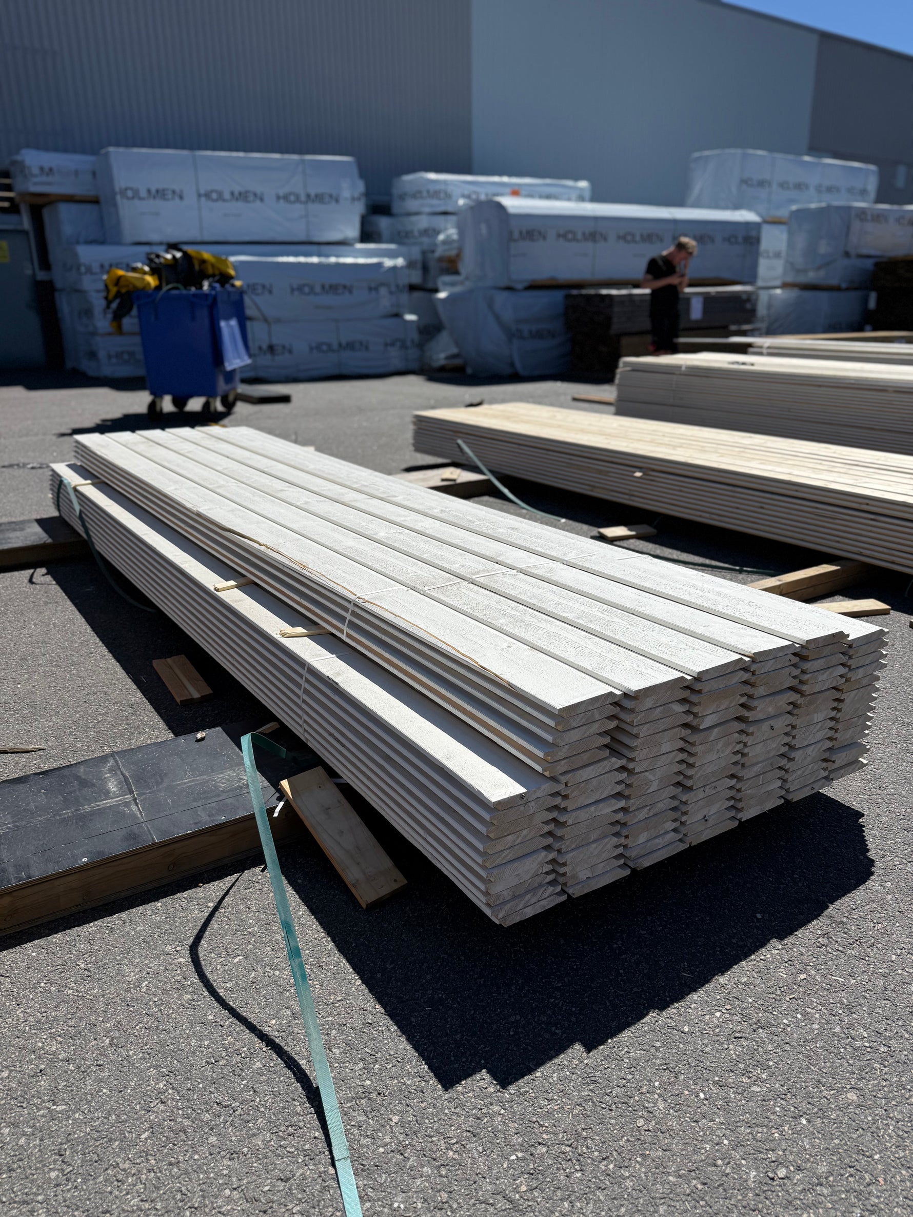 Paket Ytterpanel Enkelfas Halvspont 22x145mm, 100st 3.60m Grundmålad