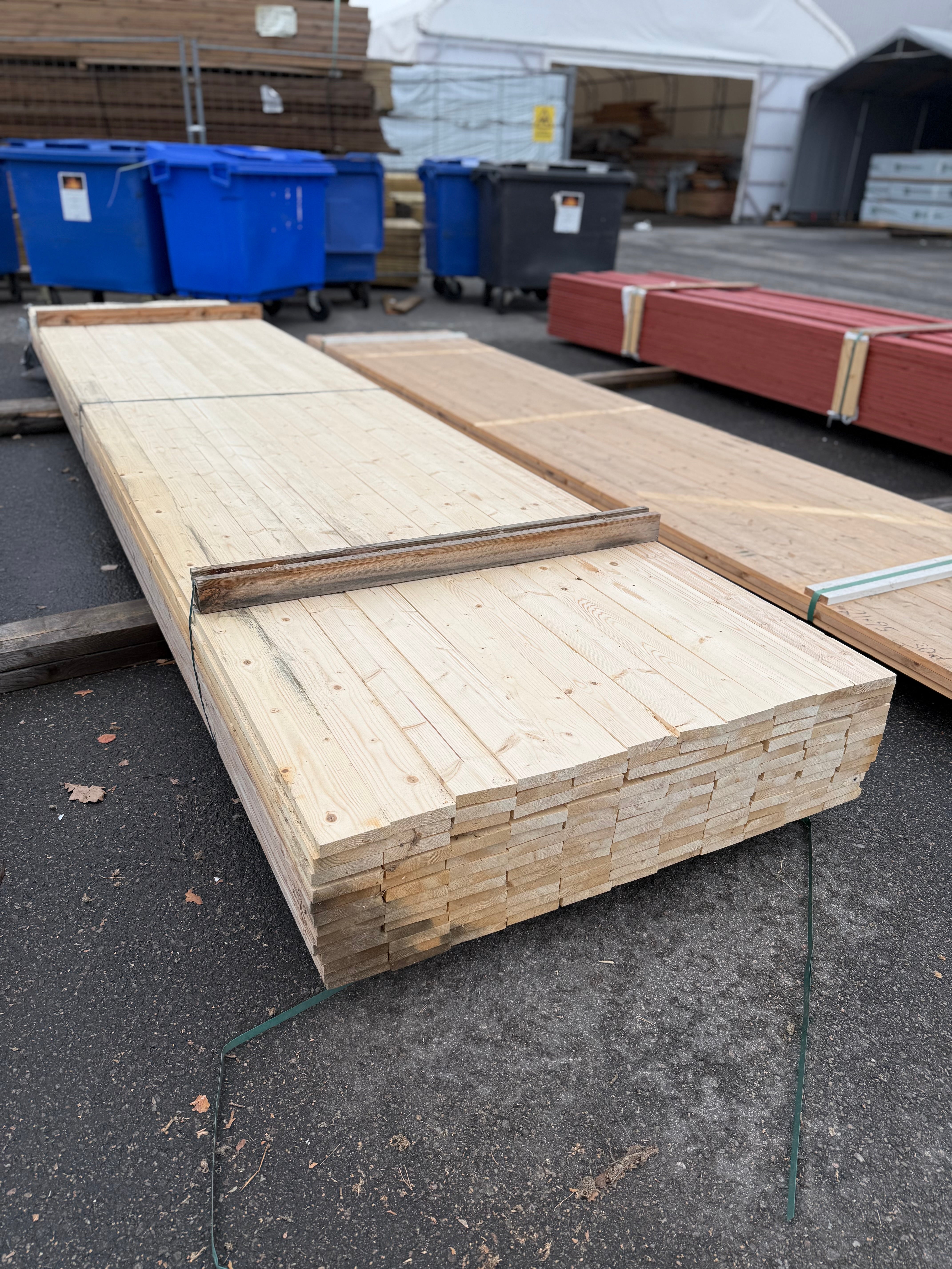 Paket Finsågade Brädor 21x95mm – 143 st (4,80 m, Obehandlad Gran)