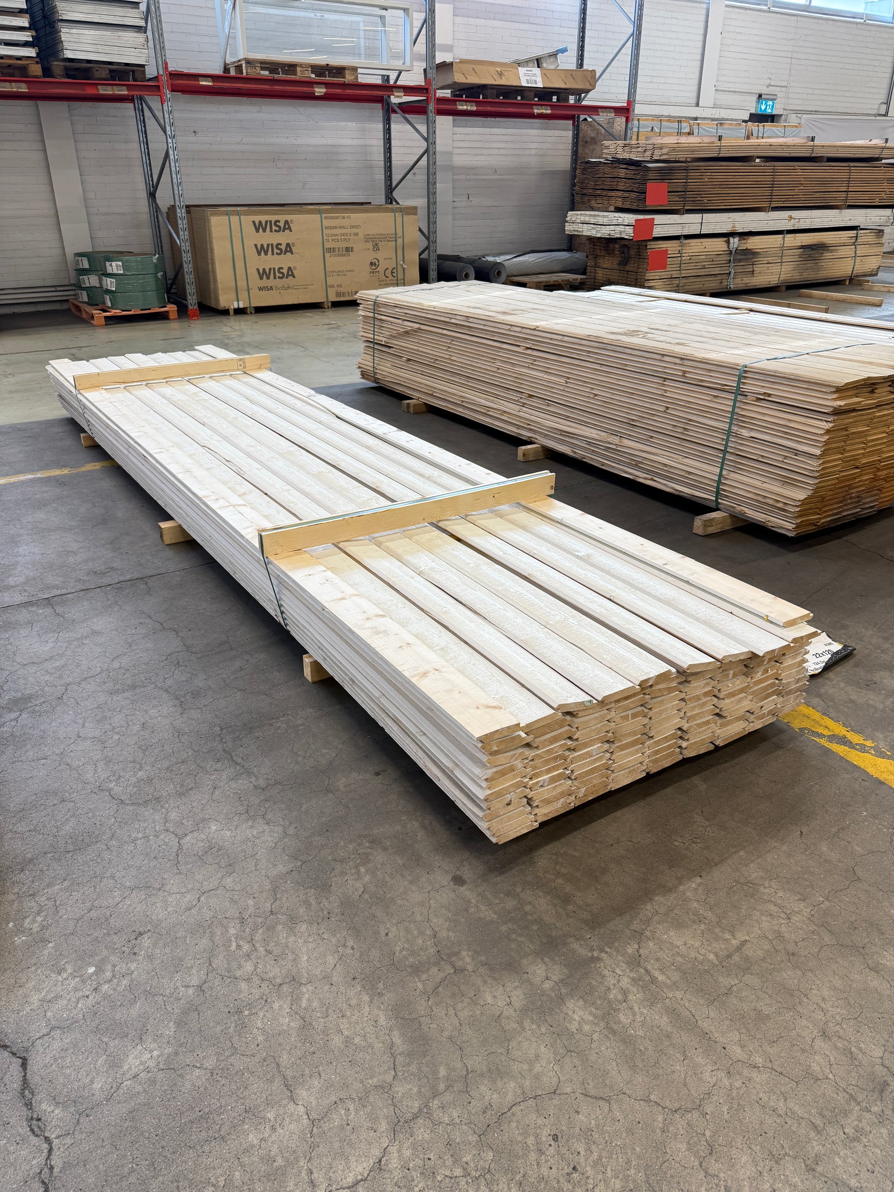 Paket Ytterpanel Dubbelfas Halvspont 22x120mm, 101st 4,50m Grundmålad