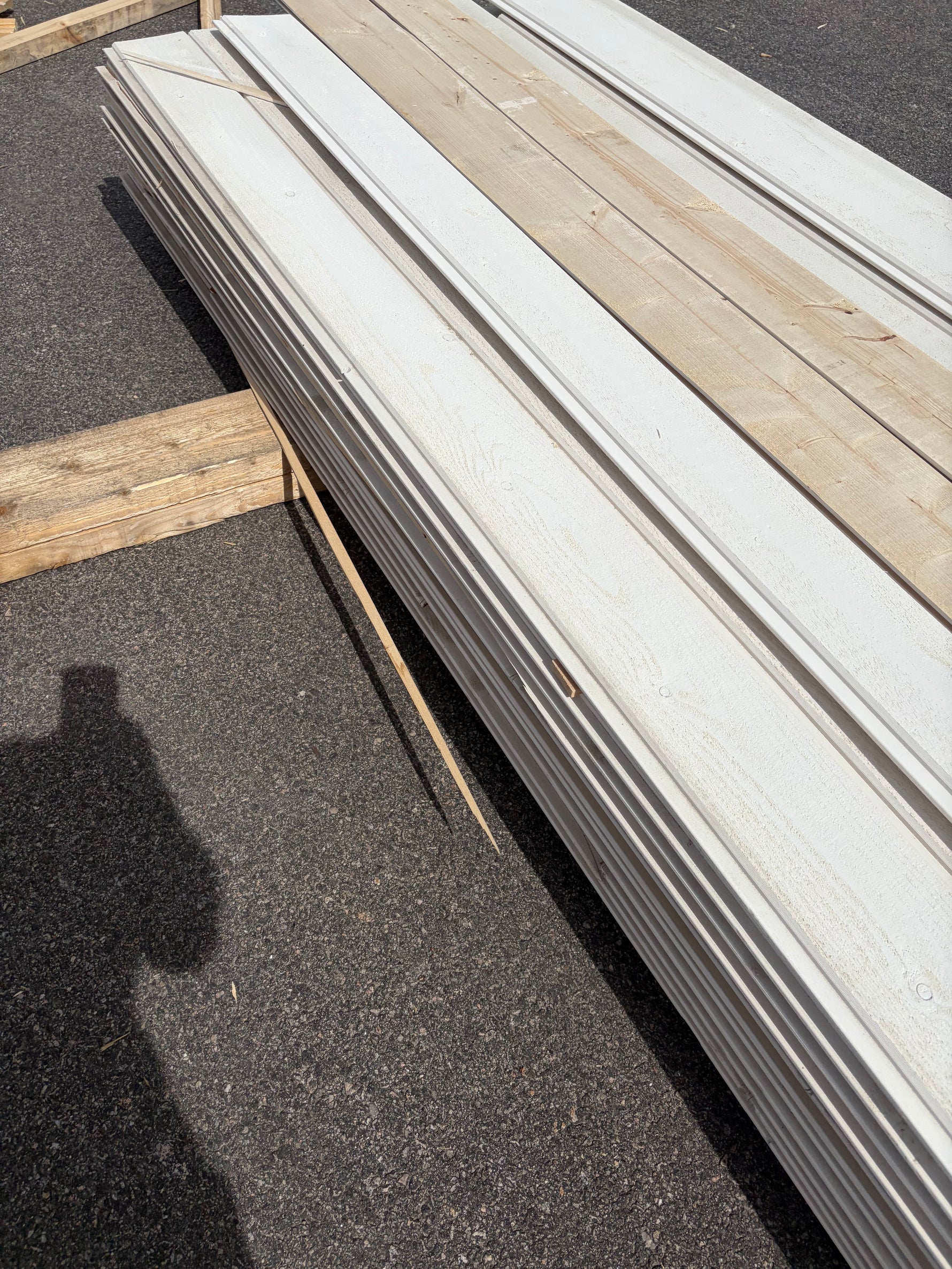 Paket Ytterpanel Dubbelfas Ändspont 22x145mm, 81st 3.60m Grundmålad