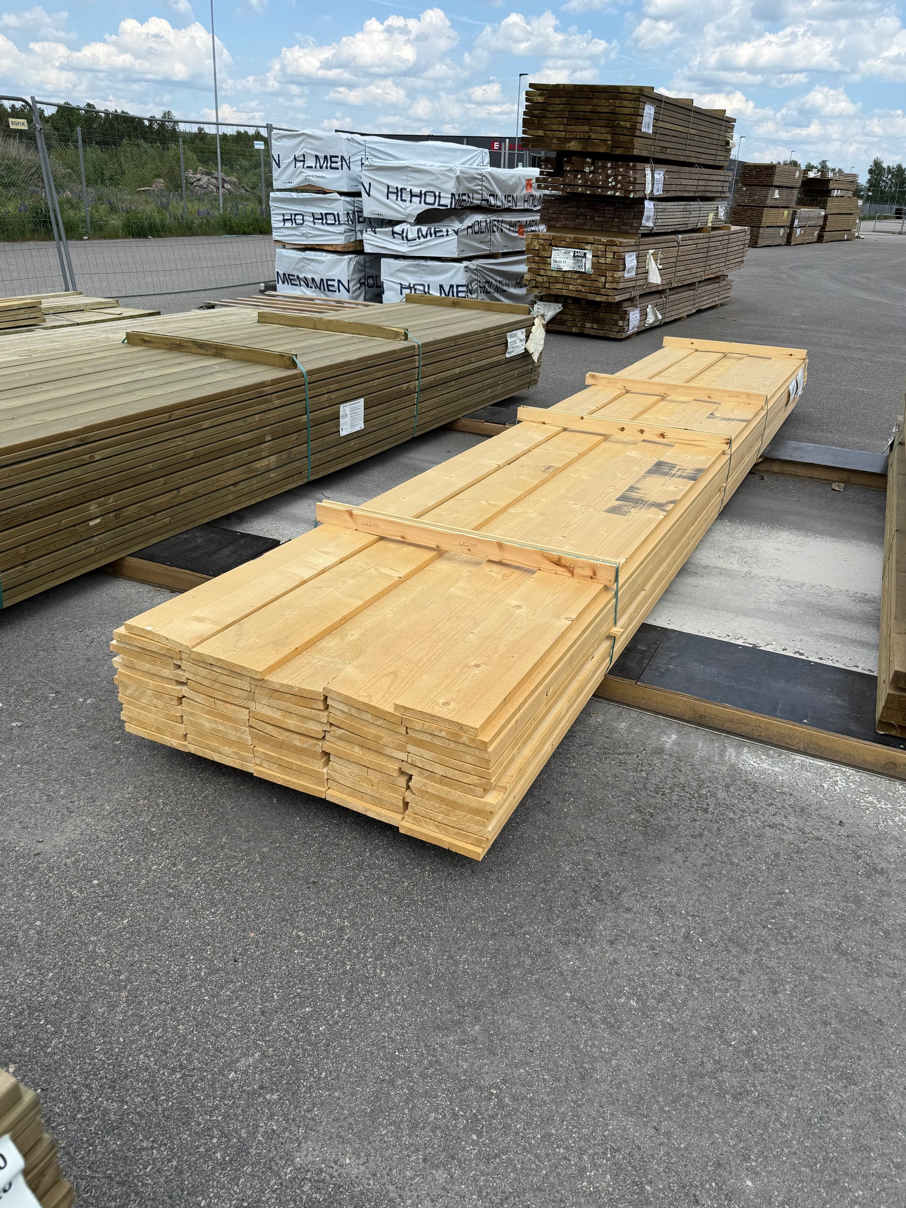 Paket Finsågade Brädor 22x195mm, 61st 5,40m (Revor)