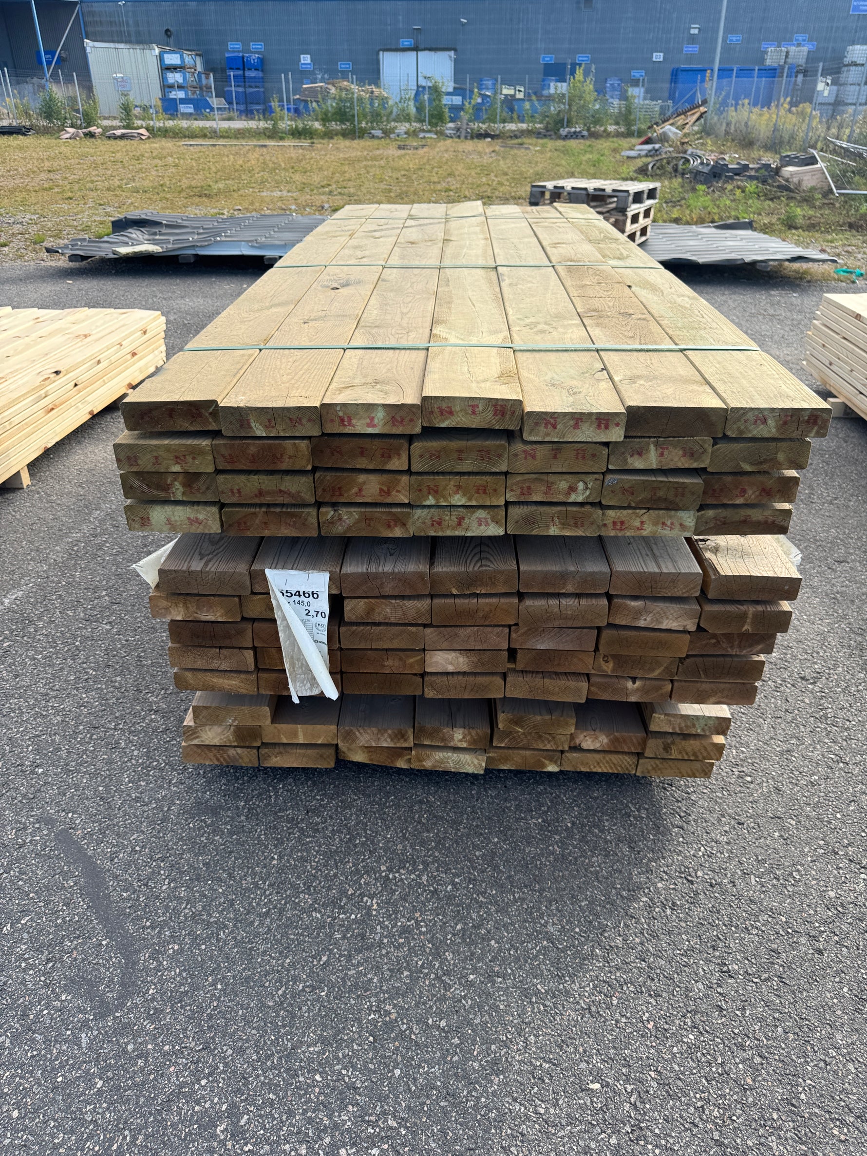 Paket Reglar 45x145 – 84st – 2.70 m – Tryckimpregnerade