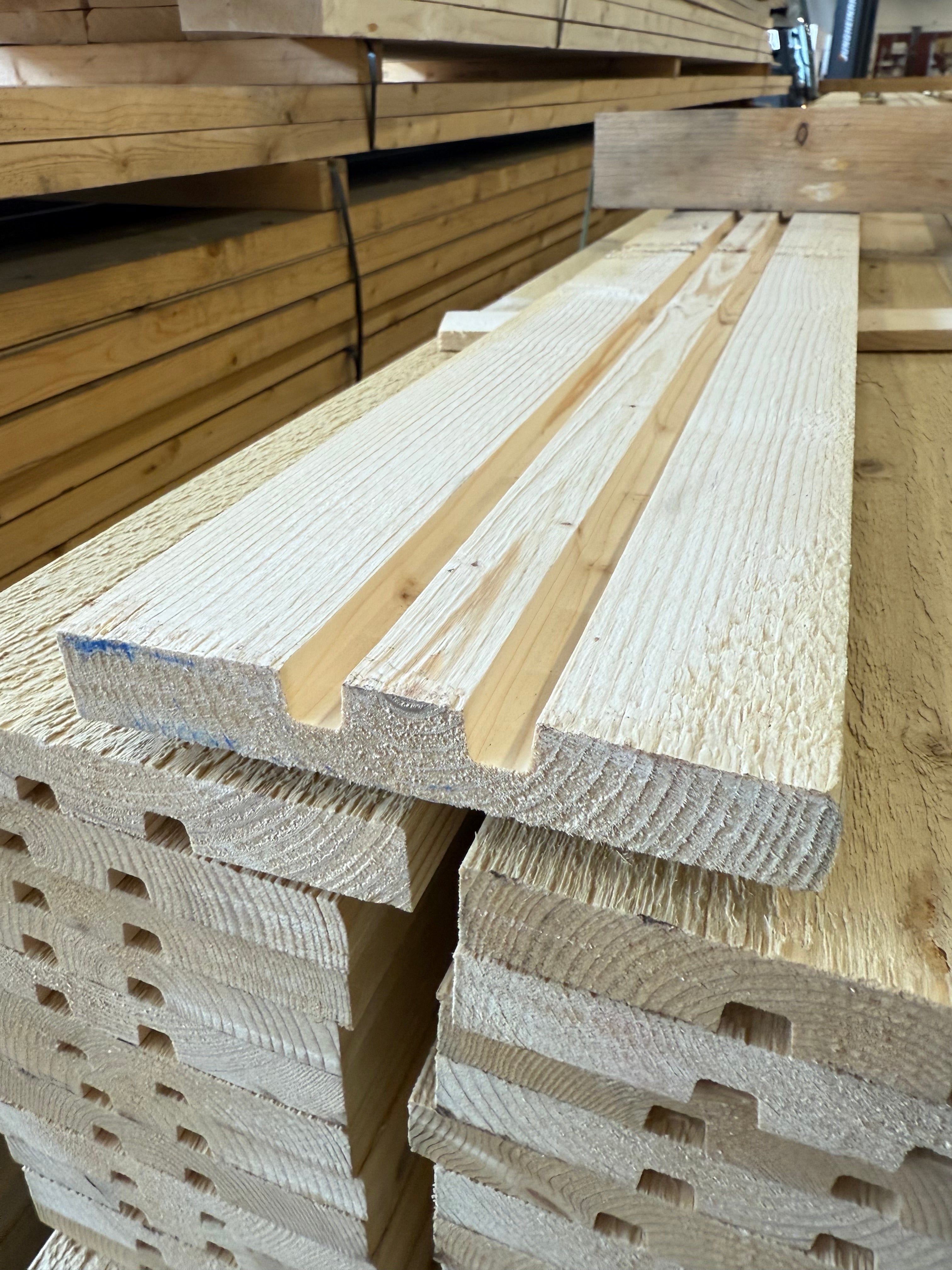 Paket Finsågade Brädor 21x145 mm – 6,50 m – Järnvitriol