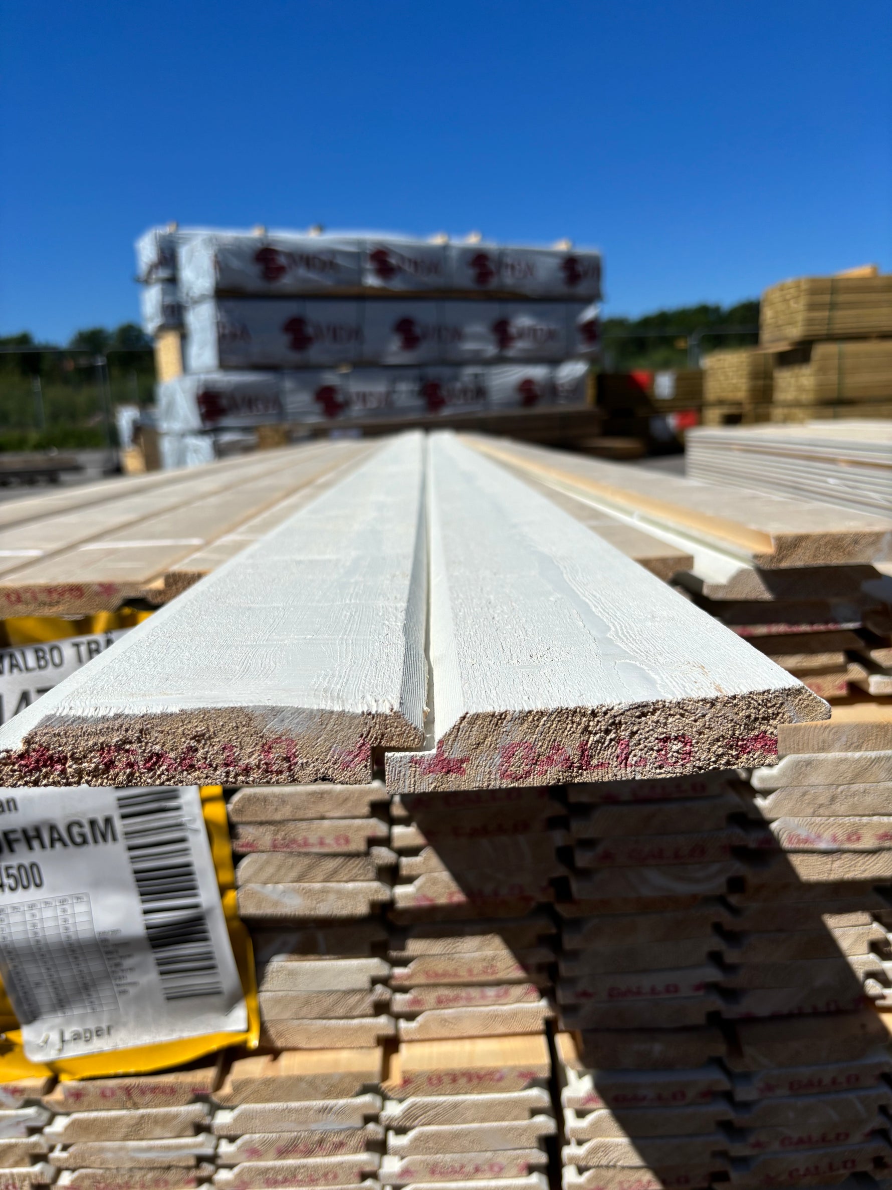 Paket Ytterpanel Dubbelfas 22x120mm, 220st 4.50m Grundmålad