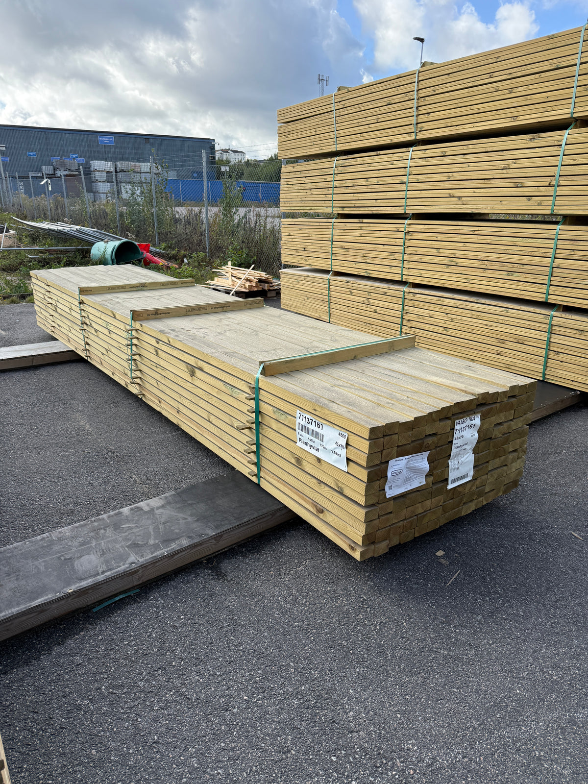 Paket Tryckimpregnerade Reglar 45x70mm, 140st 4,80m