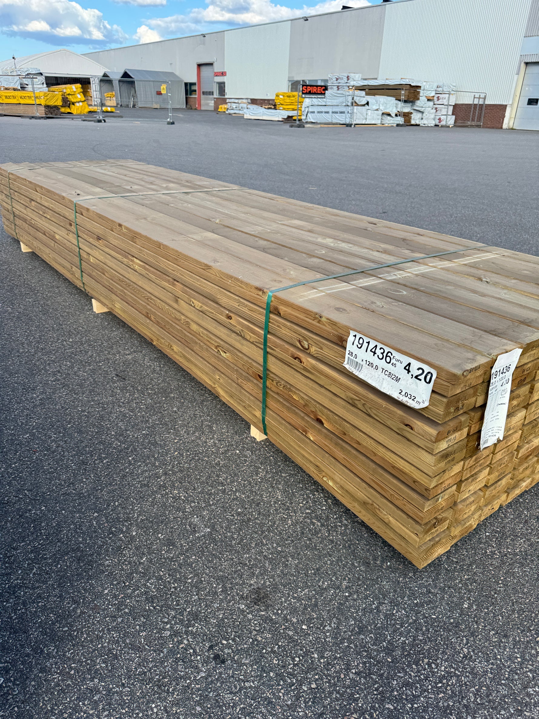 Paket Rillad Trall 28x120 – 144st – 4.20 m – NTR AB A-sortering