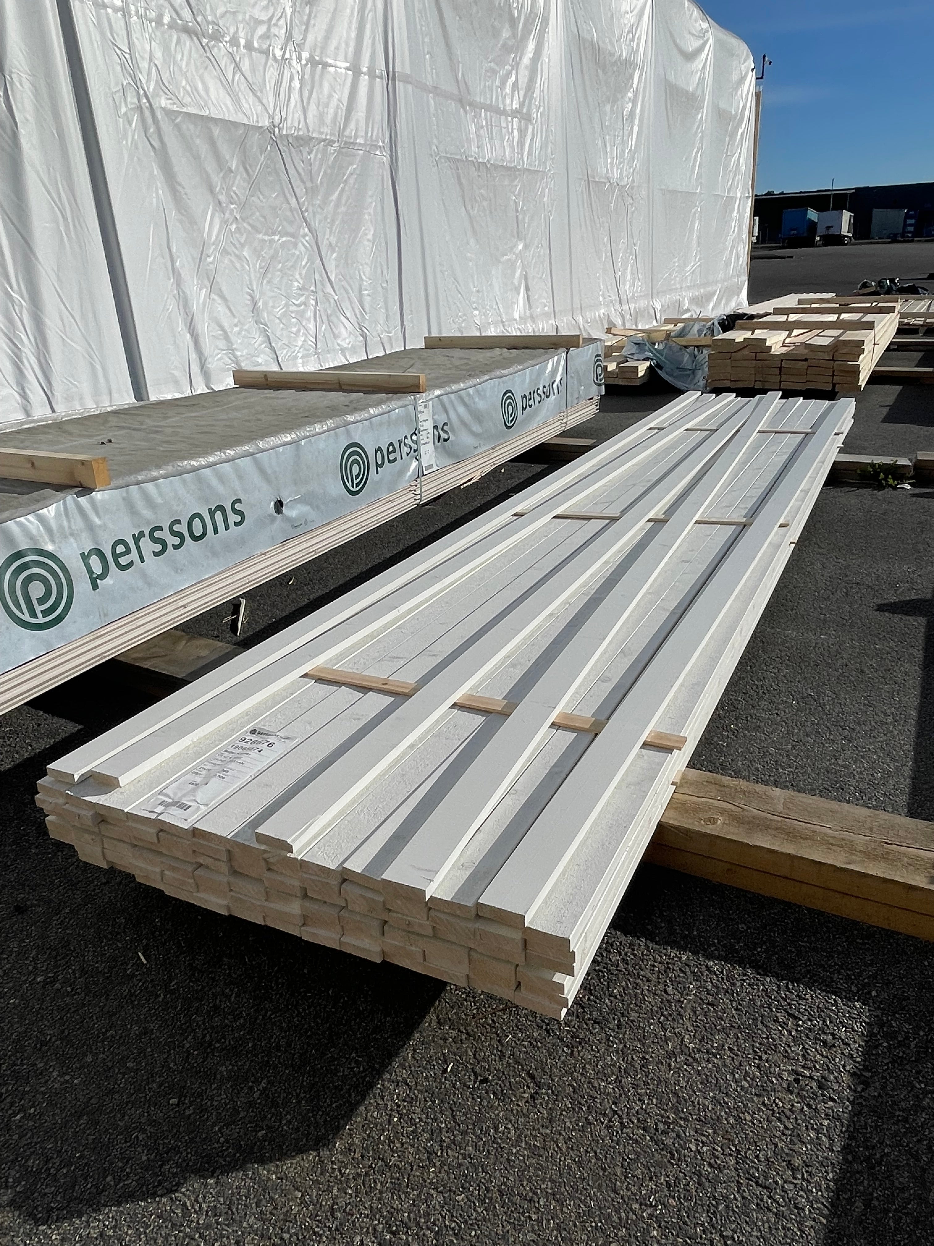 Paket Finsågad Panel Vit 21x70 mm – 4,80 m – 89 st