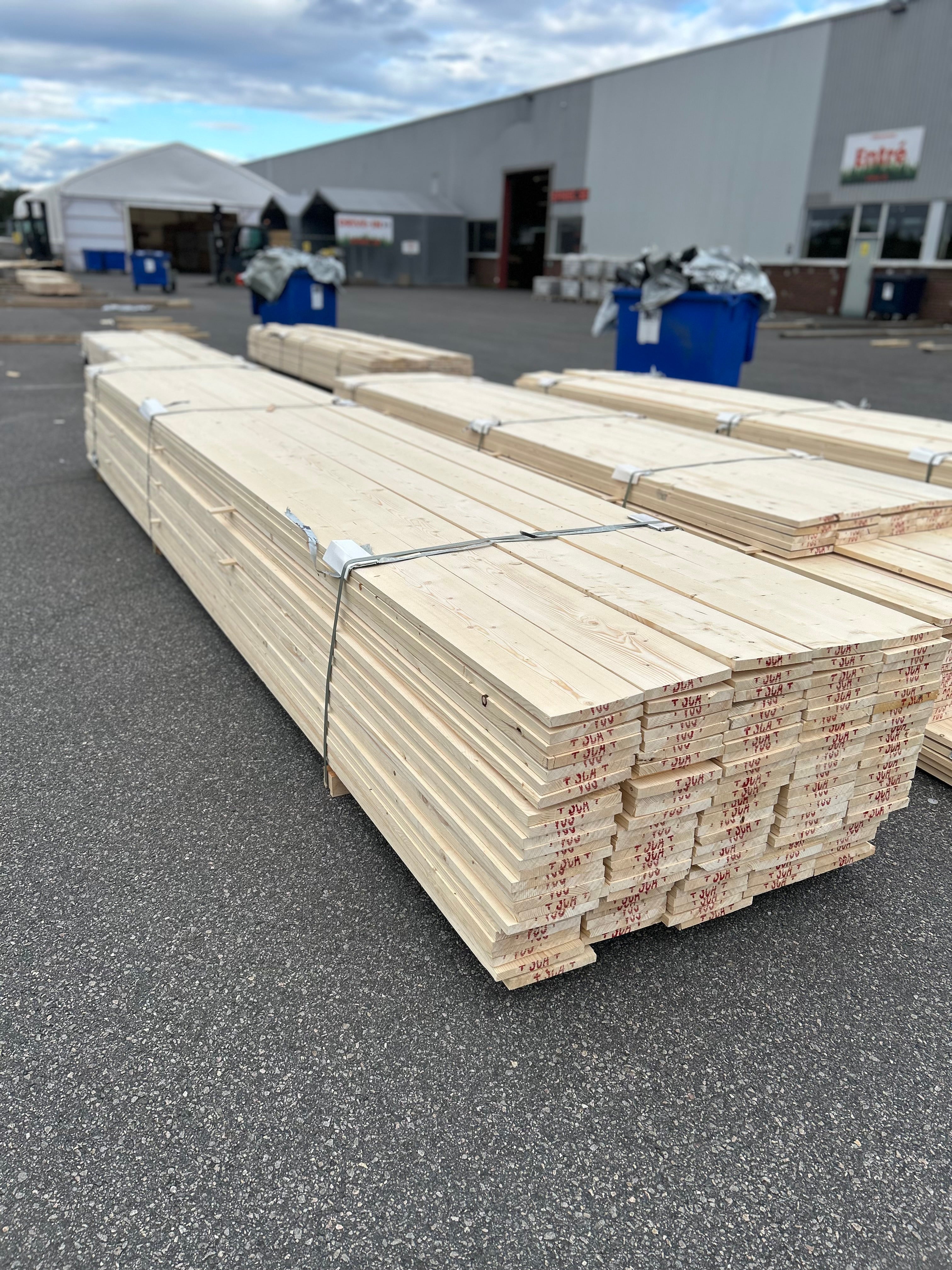 Paket Finsågad Panel 22x195mm 130st 5.40m – Andra sortering