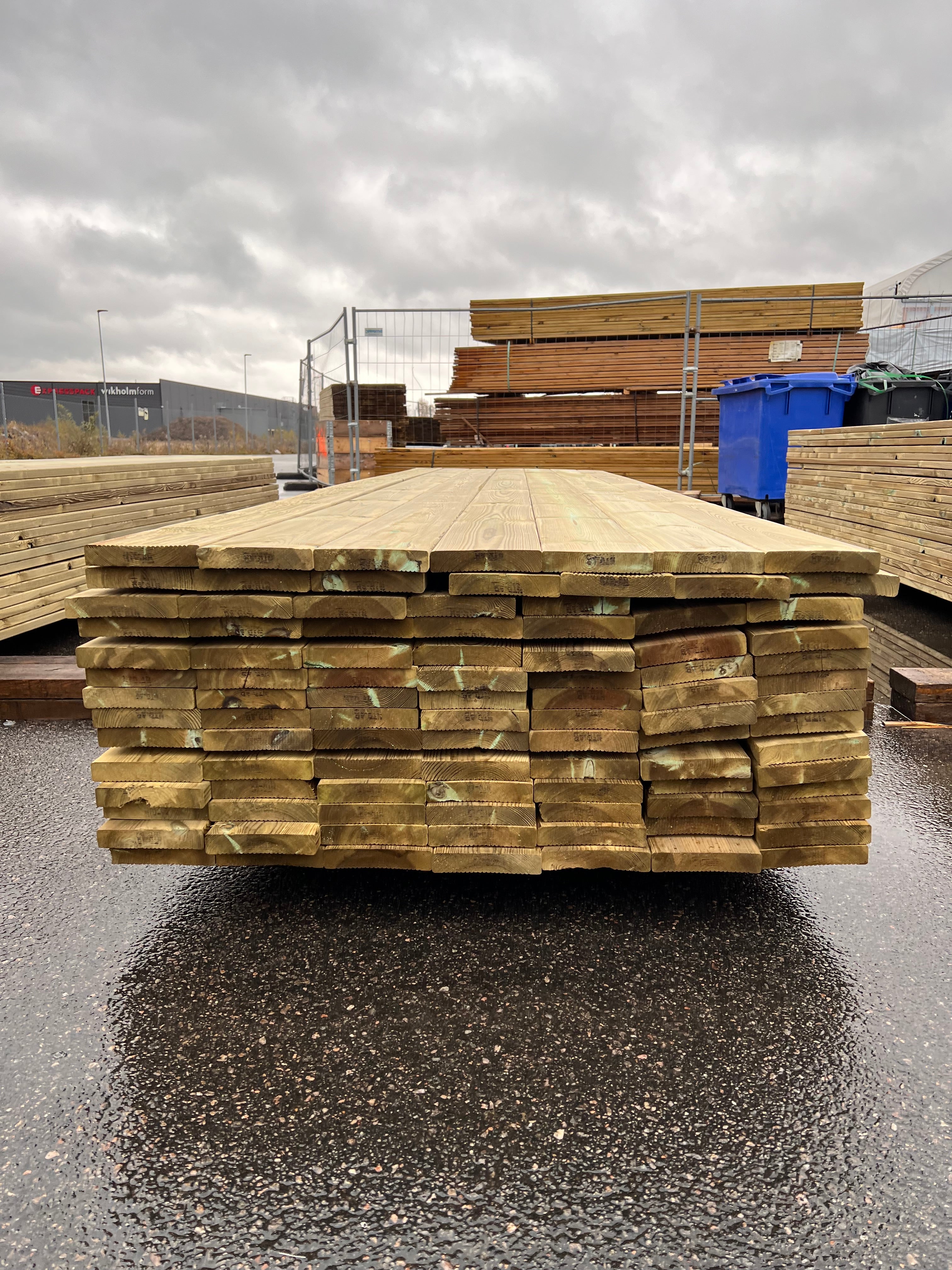 Paket Trall Rillad 28x145mm – 97 st 4.20m Tryckimpregnerad B-sort