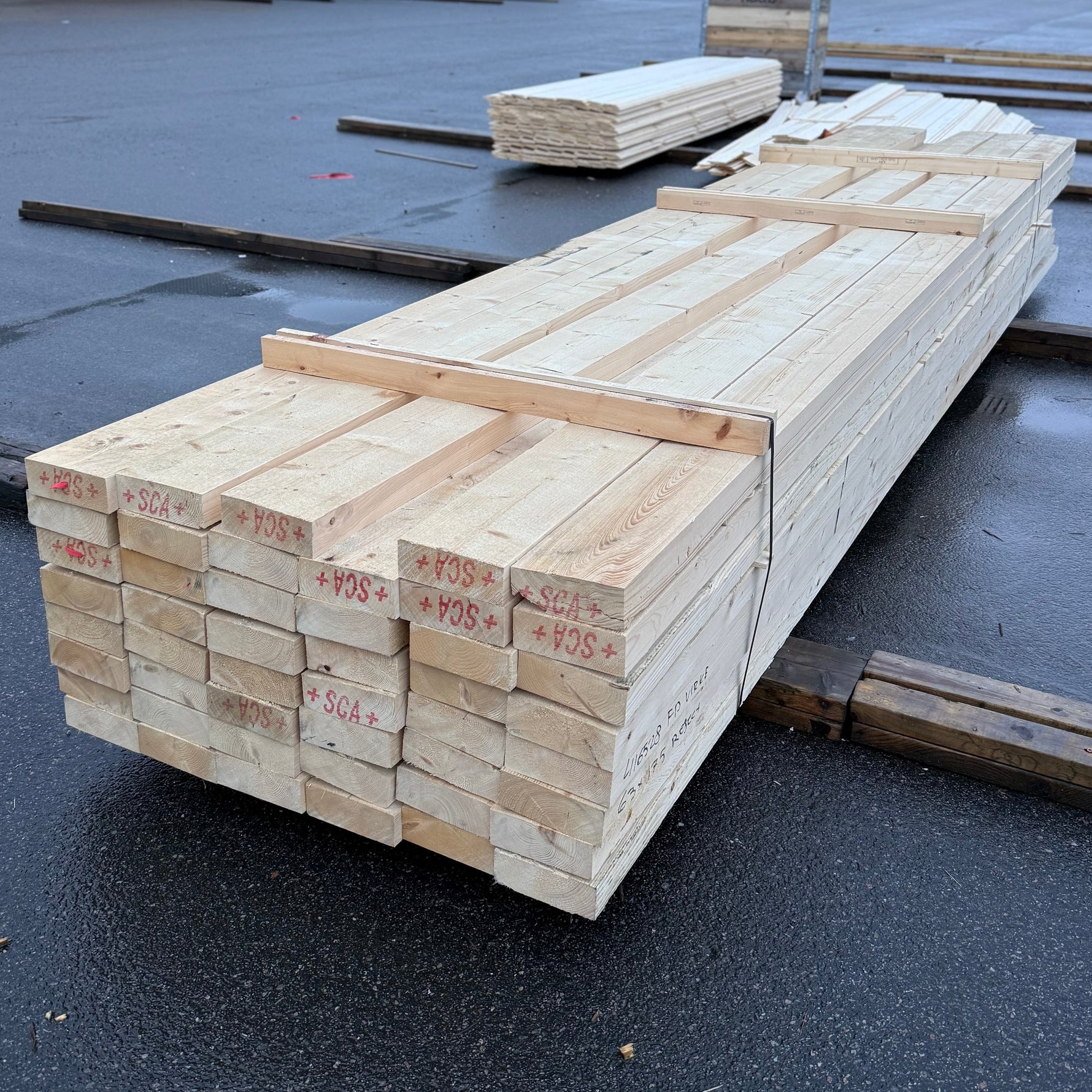 Paket Ohyvlade Reglar 63x175mm, 46st (Blandade Längder) - Spirec