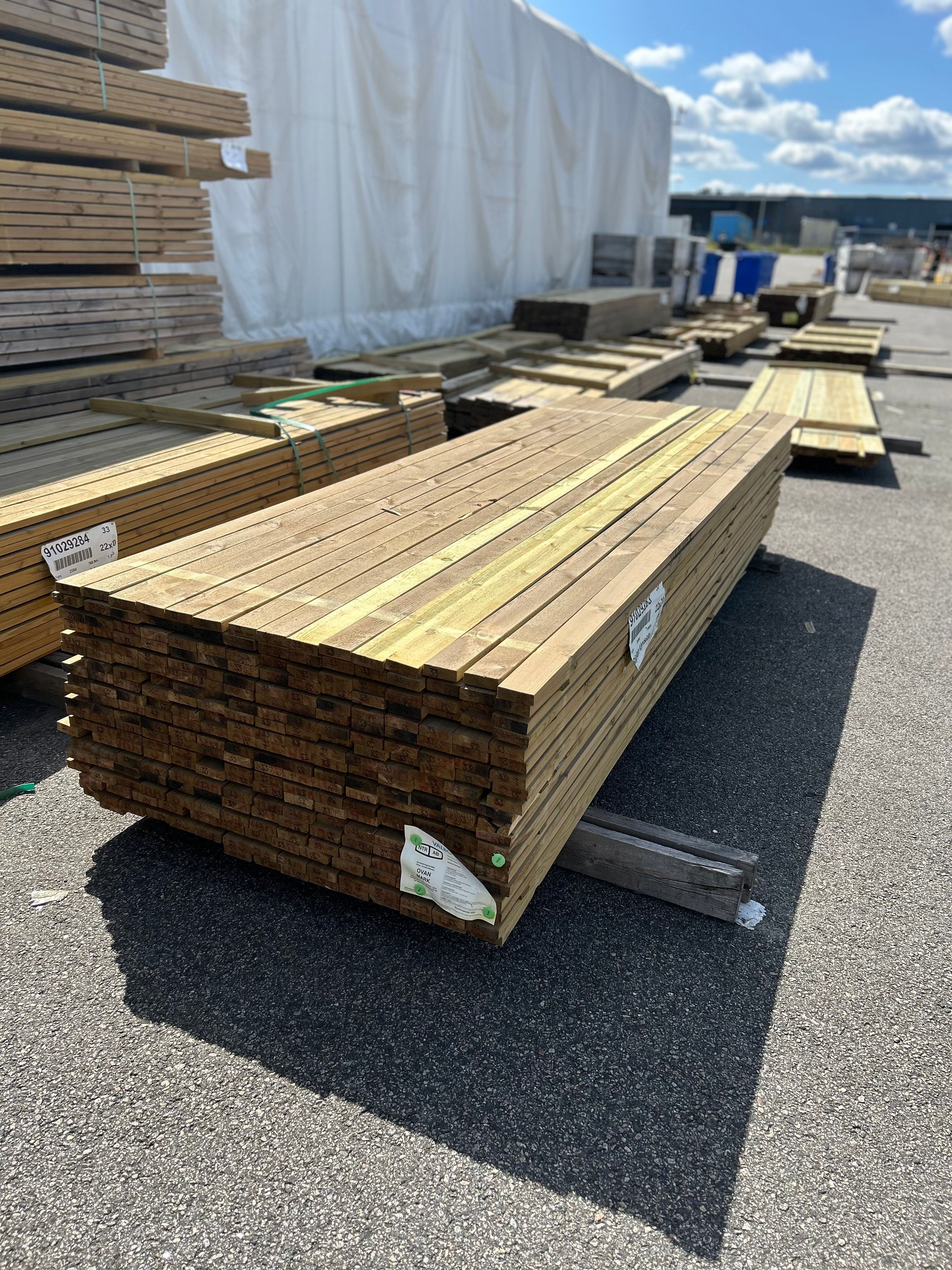 Tryckimpregnerad Panel 22x70 Furu – Finsågad