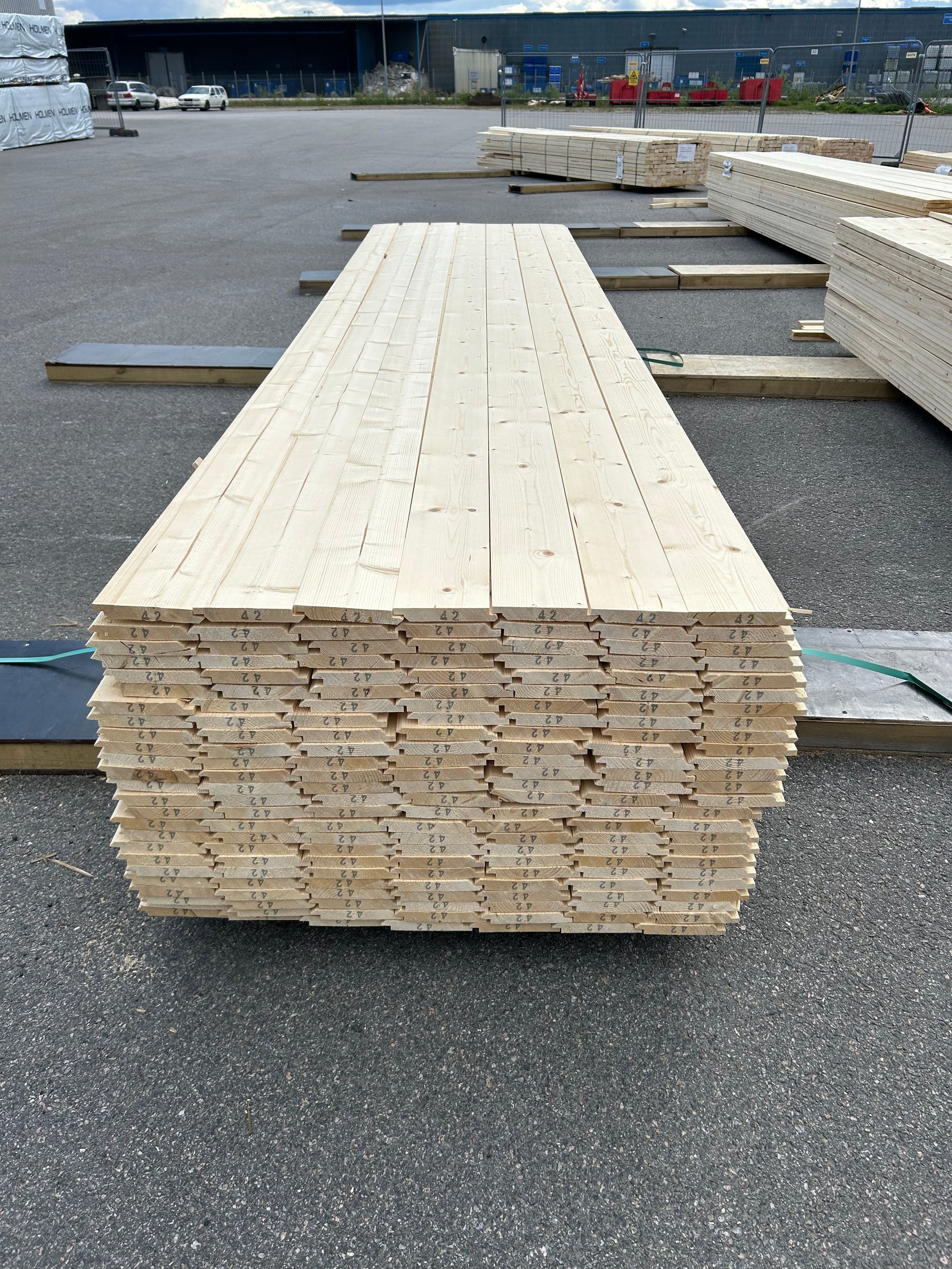 Paket Ytterpanel Dubbelfas Fals 22x145mm 4.20m – 175st (Obehandlad)
