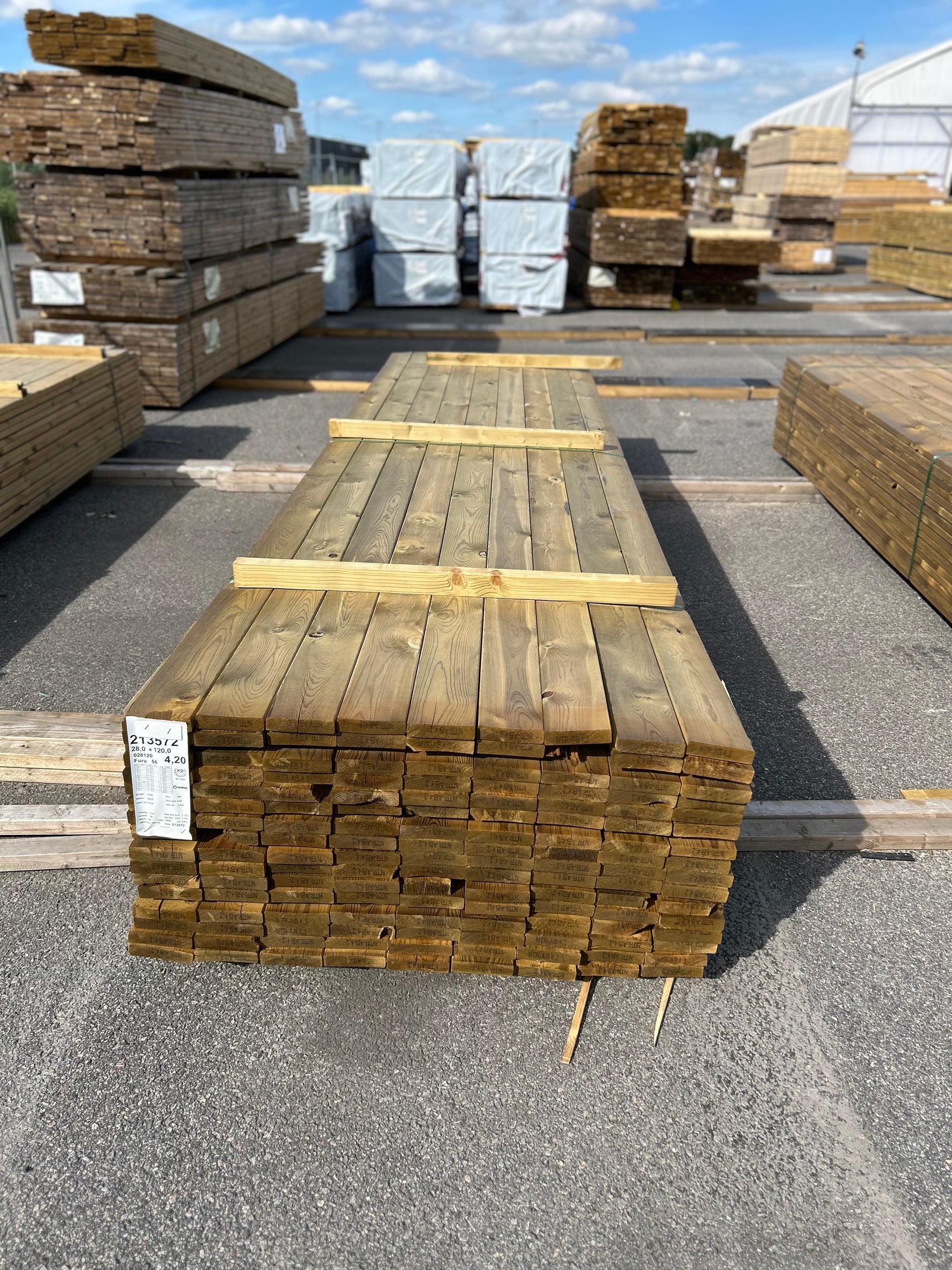 Paket Trall Furu 28x120mm 4,20m 144st Impregnerad B-kvalitet