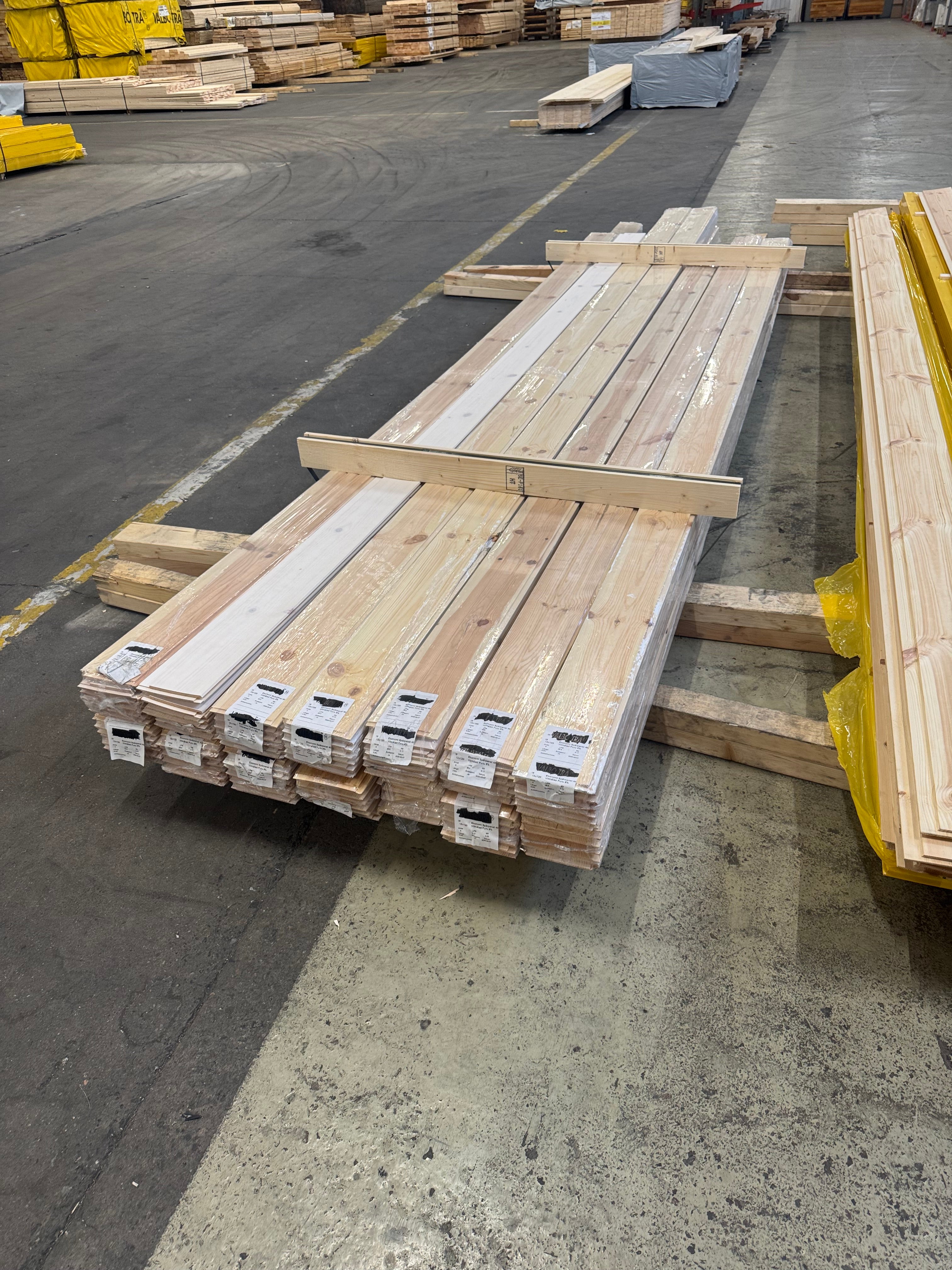 Paket Innerpanel Spårpanel 13x120mm – Skadat (Vitlaserad Ekonomi)