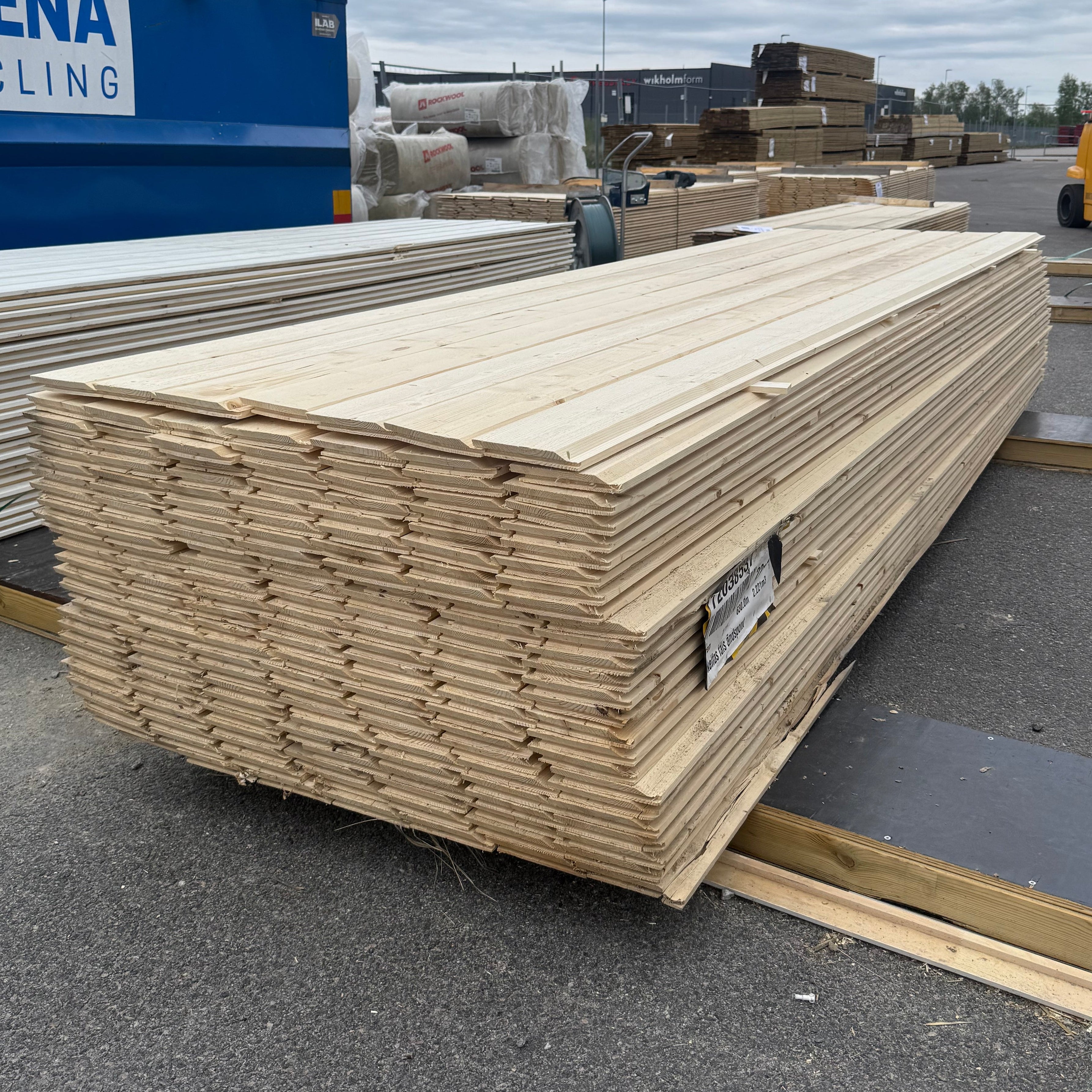 Paket Ytterpanel Enkelfas Fals Ändspont 22x145mm 3.60m – 175st (Obehandlad)