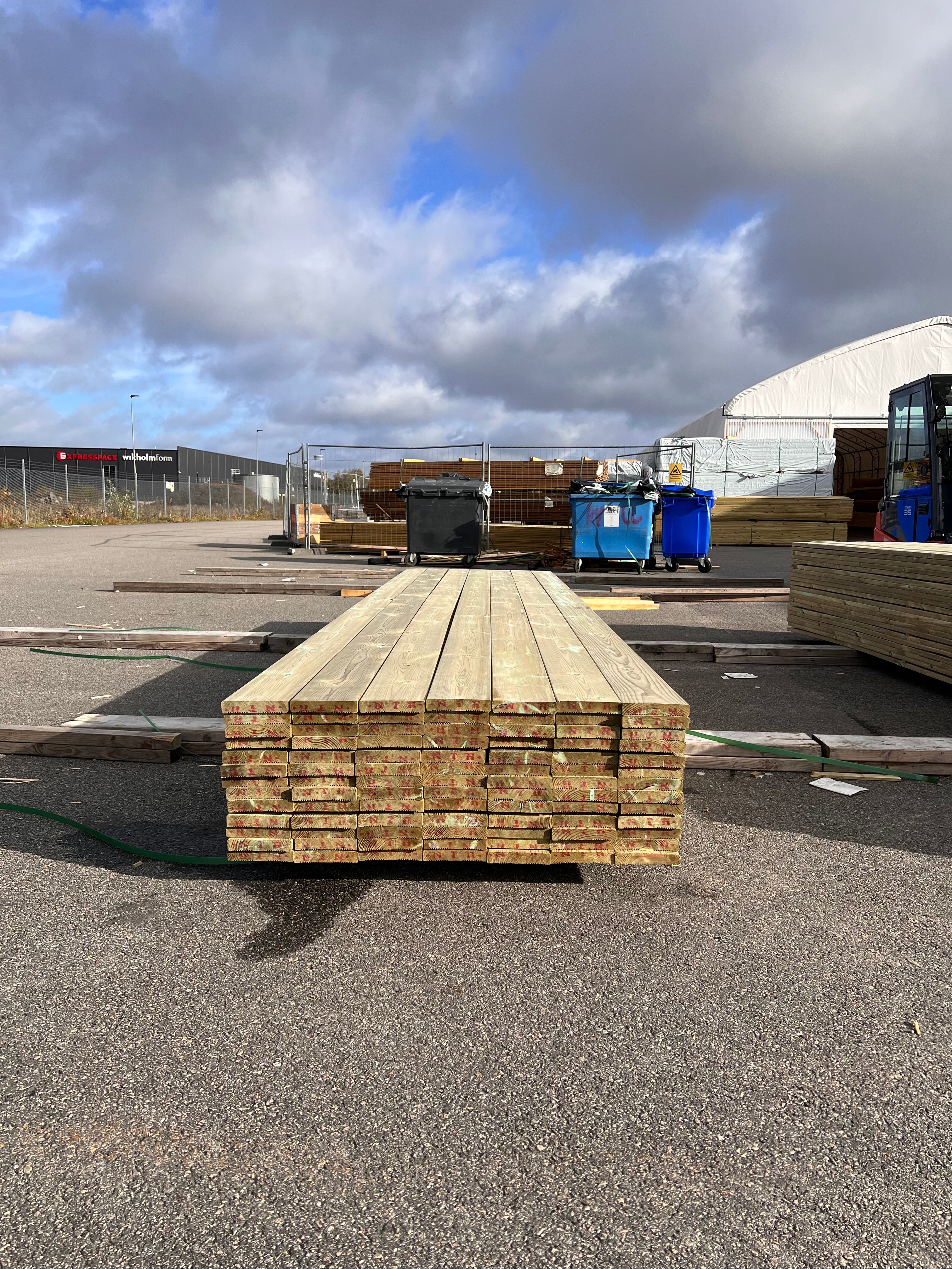 Paket Tryckimpregnerad Trall 27x145 Rillad  91 st (B-Sortering)