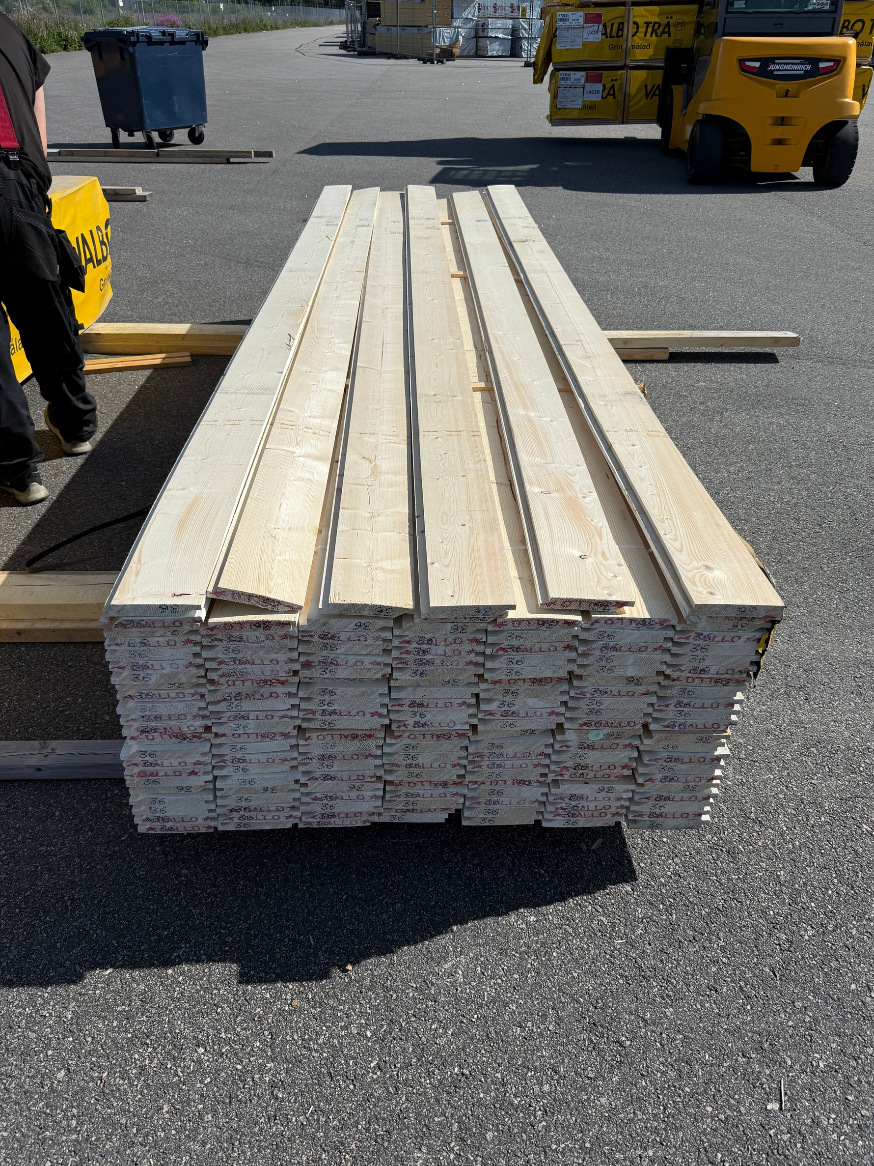 Paket Ytterpanel Enkelfas Halvspont 22x145mm, 149st 3.60m Mellanstruken