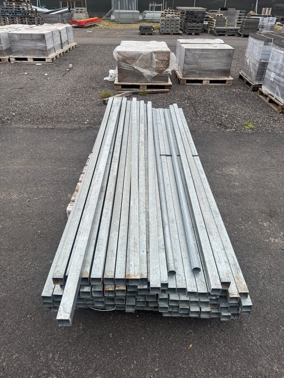 Pall Galvade Stängselstolpar 50x50mm – 2,76m – ca 80st