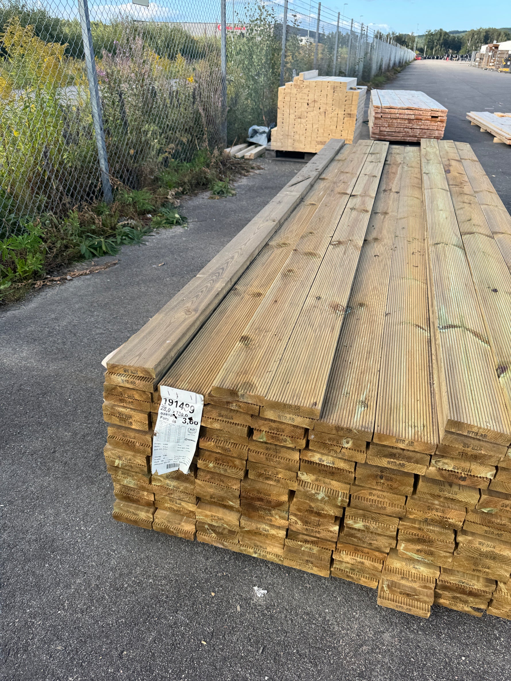 Paket Rillad Trall 28x120 – 144st – 3.60 m – NTR AB A-sortering