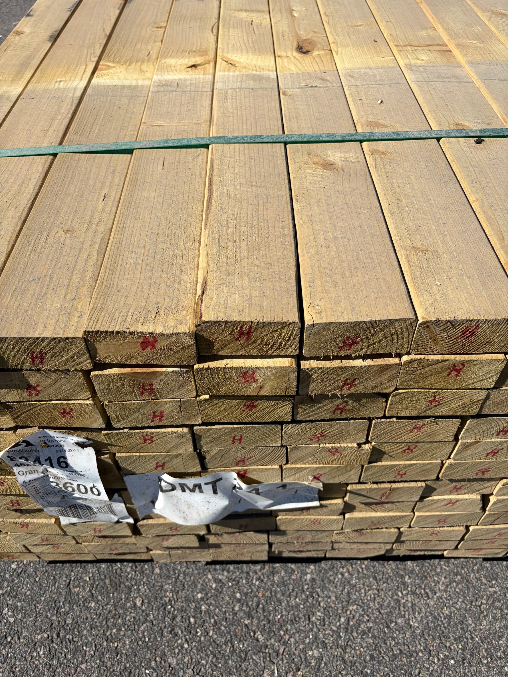 Paket Tryckimpregnerade Reglar 45x95mm 3,60m 132st