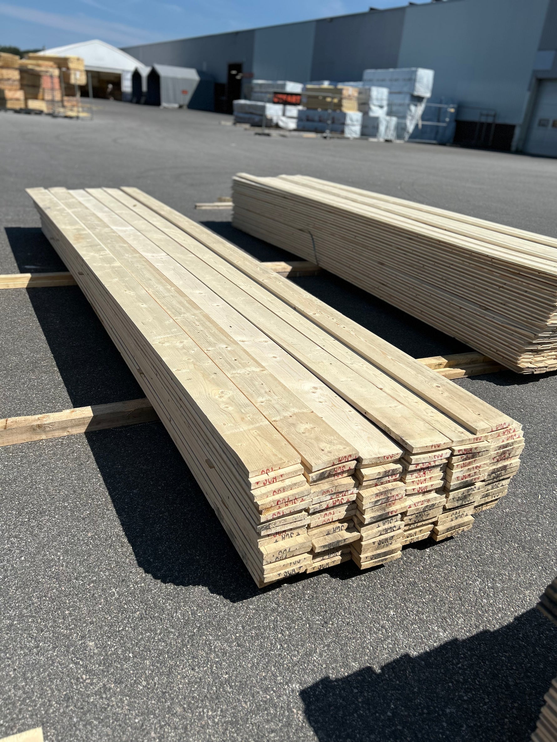 Paket Finsågade Brädor 22x170mm 5.40m 98st Obehandlade (Andra- sortering)