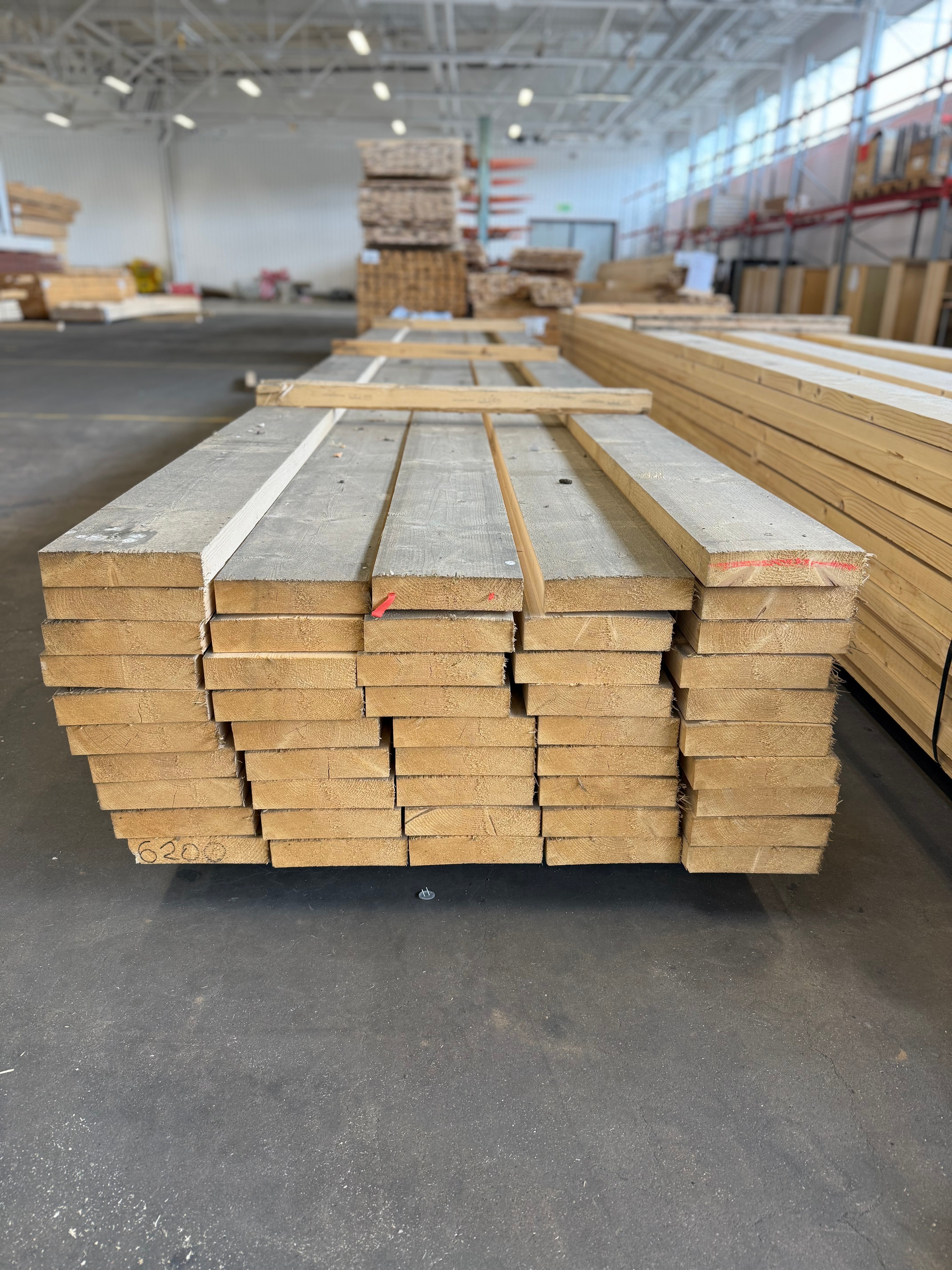 Paket Reglar Ohyvlade 47x200 mm – 6,20 m – 47 st – Obehandlad