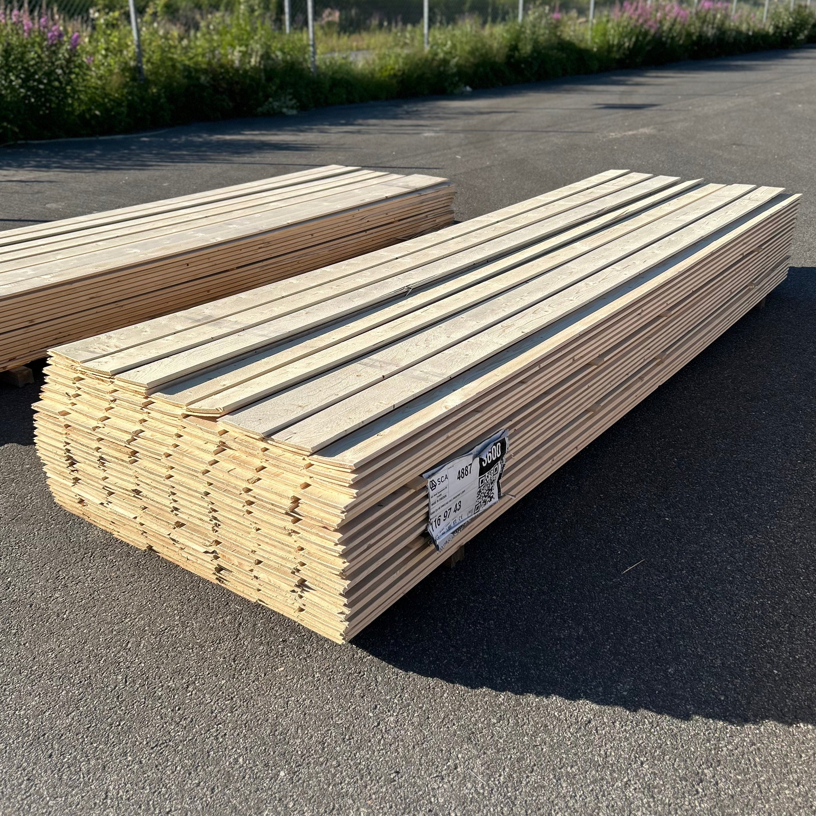 Paket Ytterpanel Enkelfas Fals Ändspont 22x145mm, 165st 3.60m