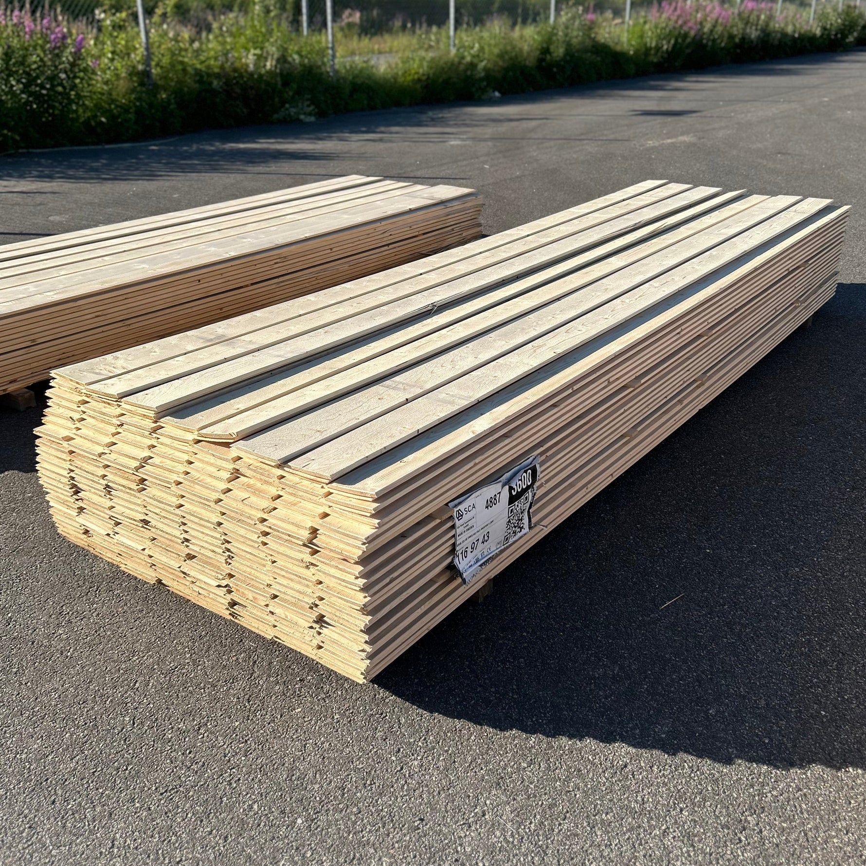 Paket Ytterpanel Enkelfas Fals Ändspont 22x145mm, 165st 3.60m