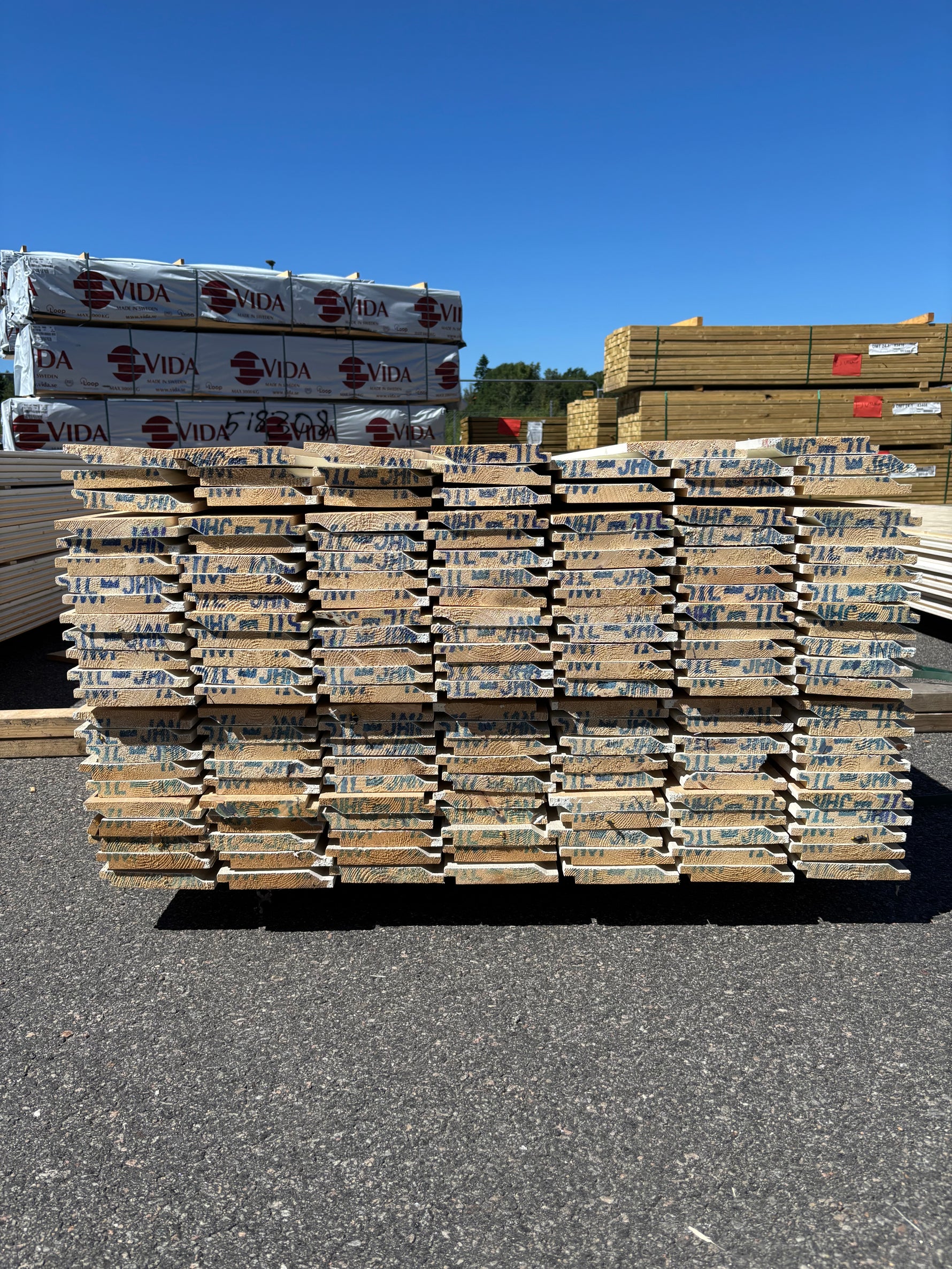 Paket Ytterpanel Enkelfas 22x145mm, 160st 4.50m Grundmålad