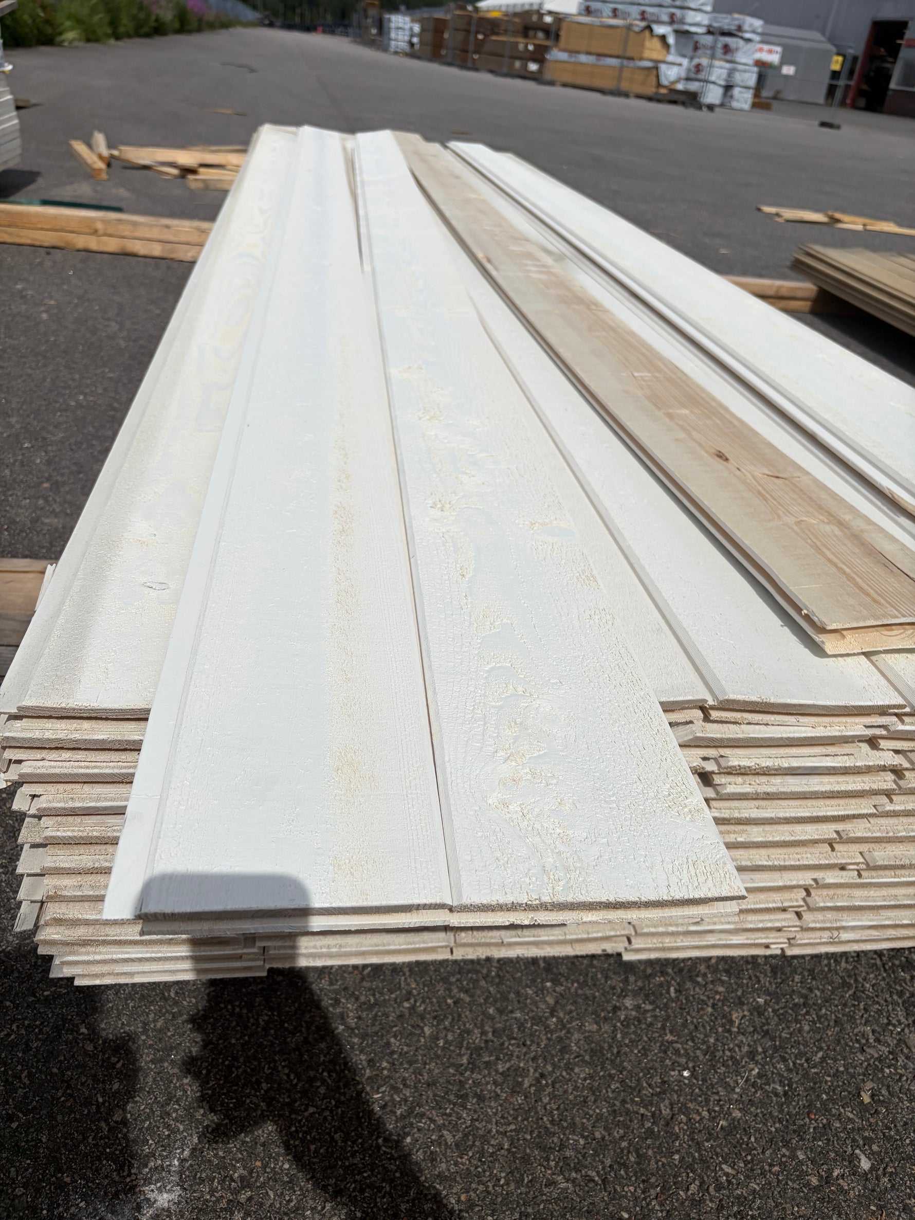 Paket Ytterpanel Dubbelfas Ändspont 22x145mm, 81st 3.60m Grundmålad