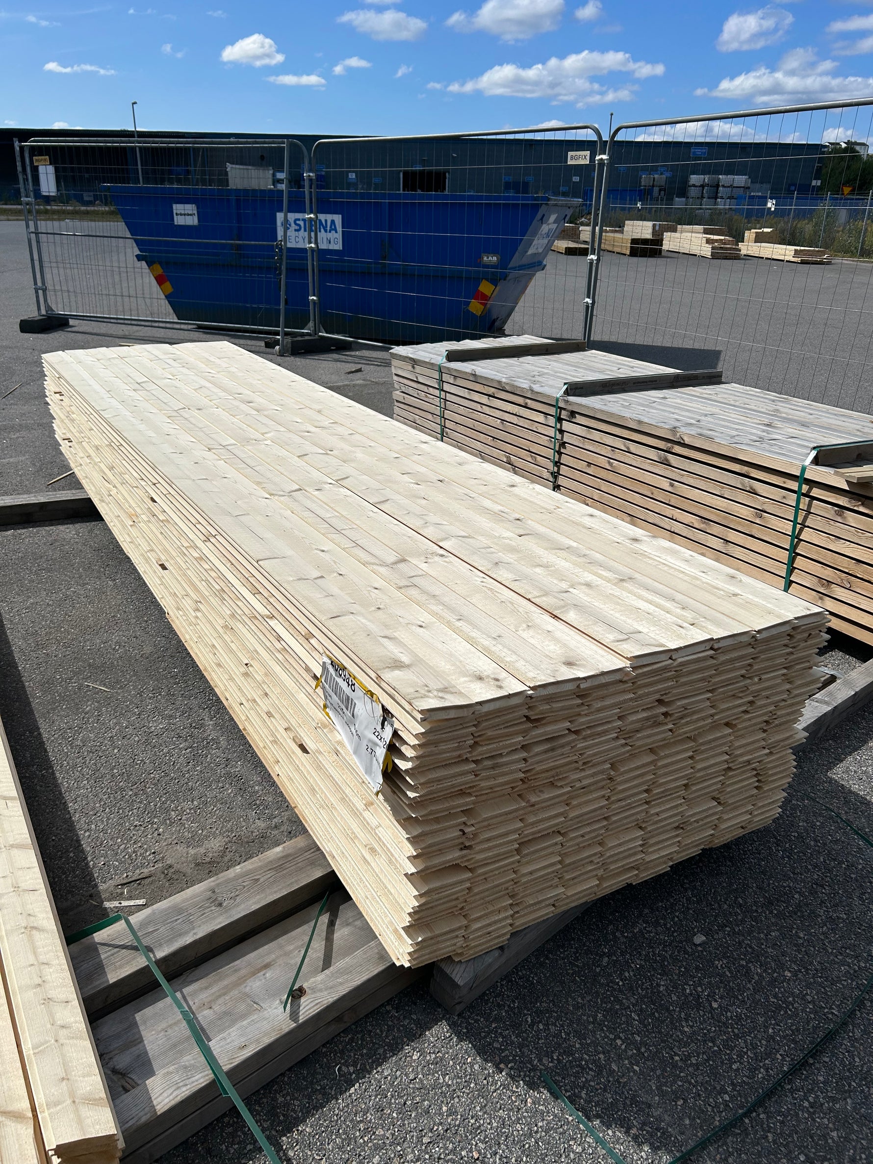 Paket Enkelfasspont 22x120mm 4,20m 225st Obehandlad Gran
