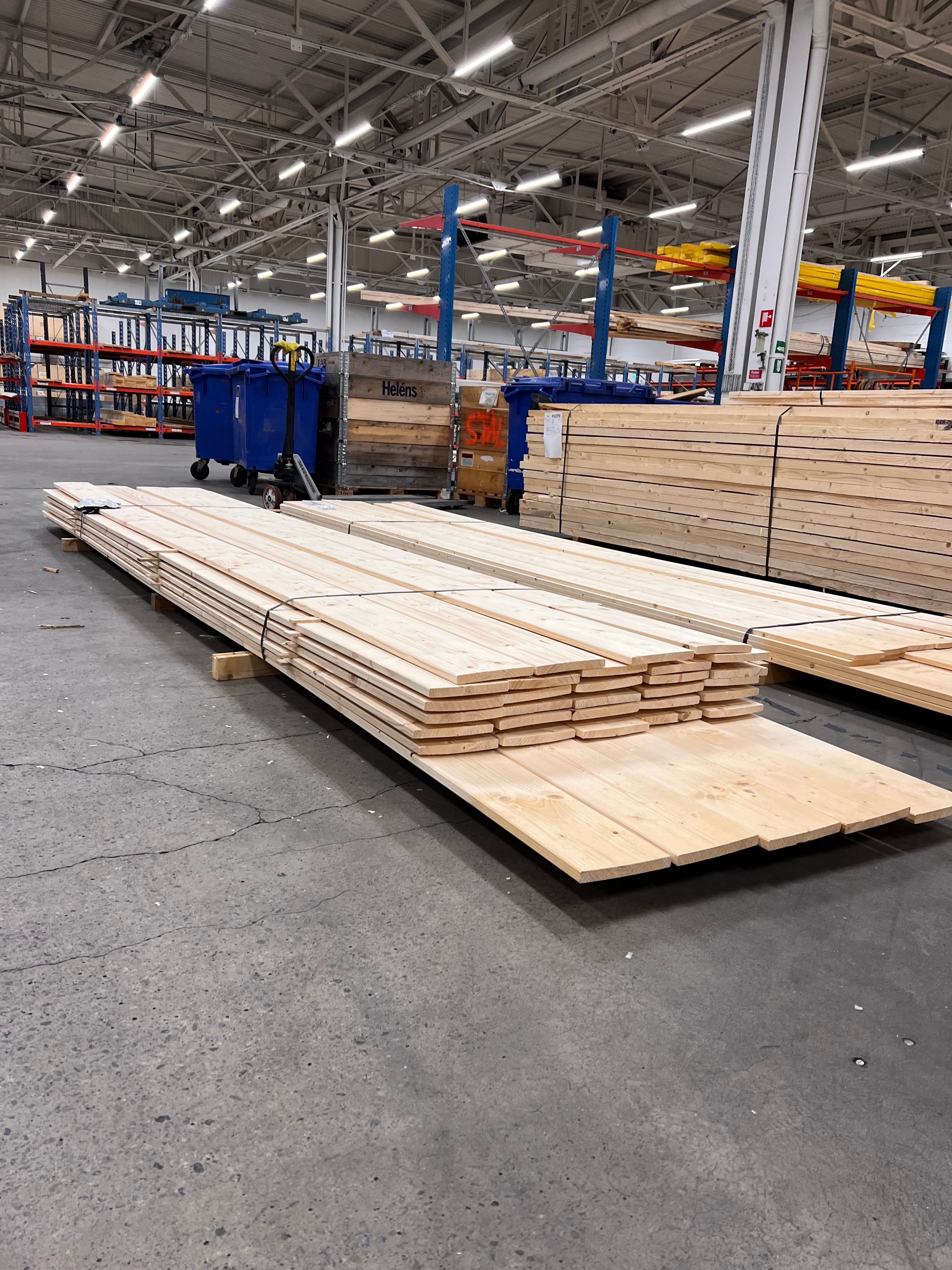 Paket Brädor Runtomhyvlat 20,3x194mm – 34 st (4,50–5,10 m, Utskott, Gran)