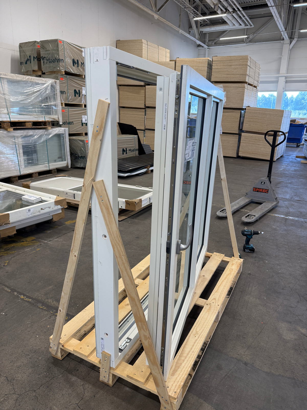 Fönster 158x148 cm – 3-glas, vitt inåtgående