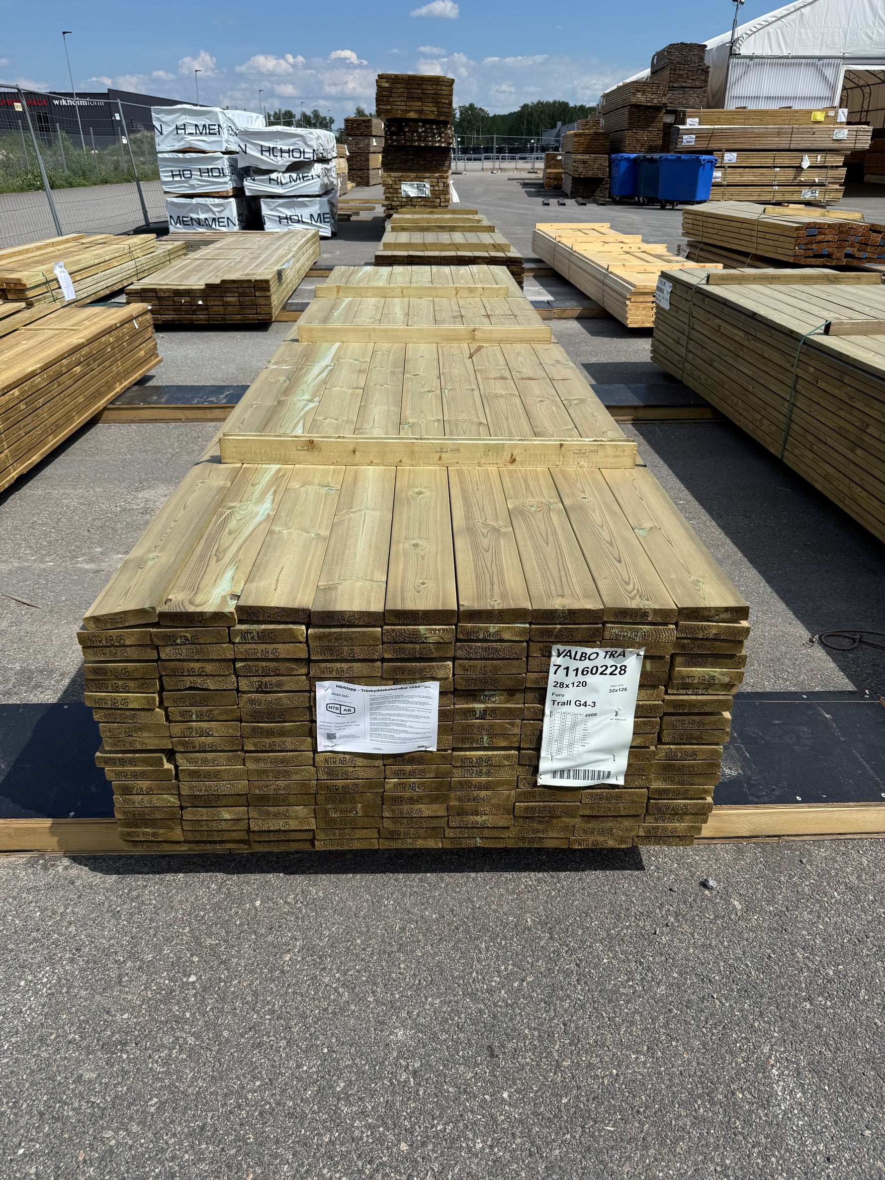 Paket Tryckimpregnerad Trall 28x120mm 4.50m 153st G4-3