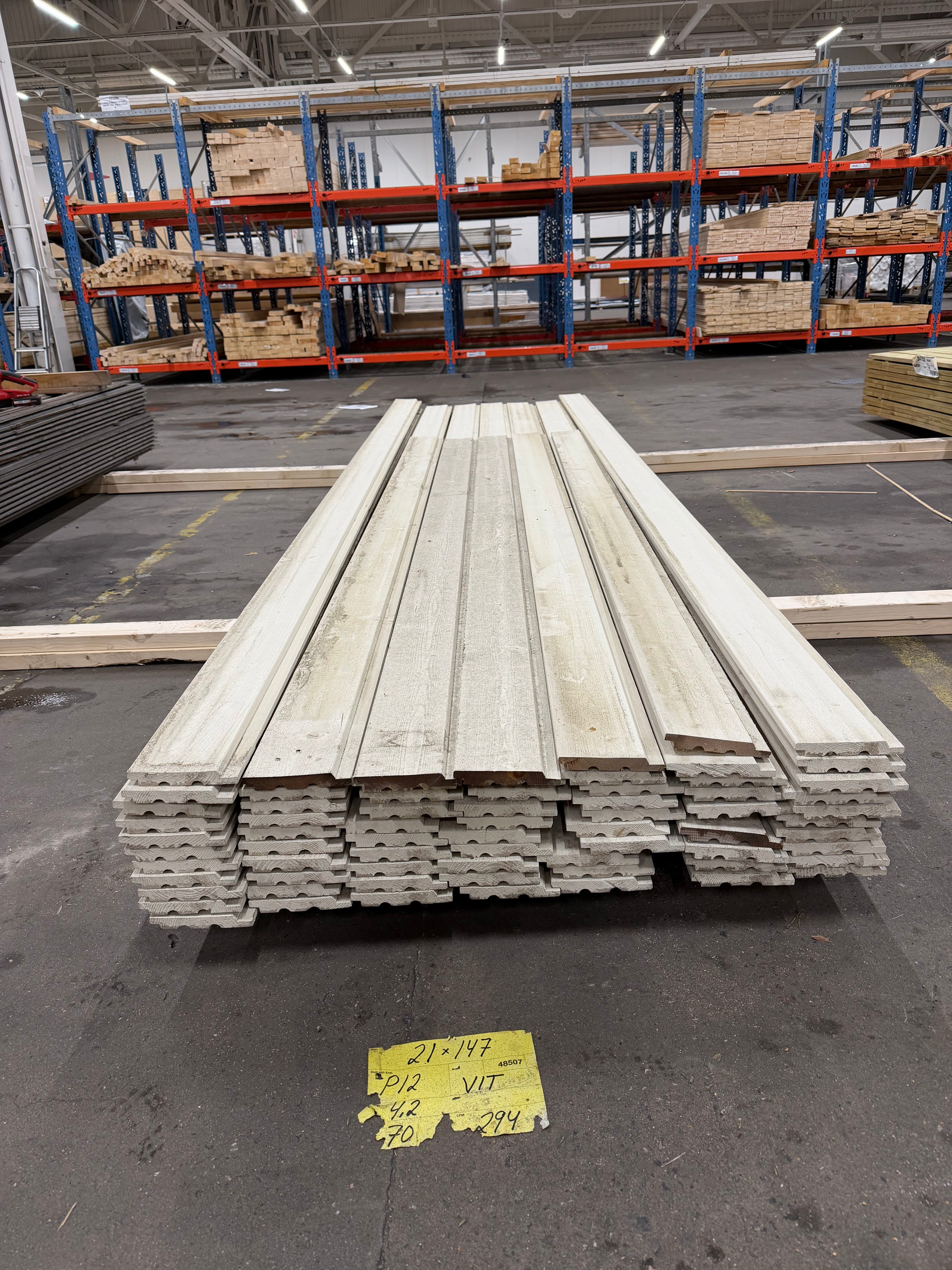 Paket Ytterpanel Falsad Enkelfas 21x147 mm – 70 st Vit