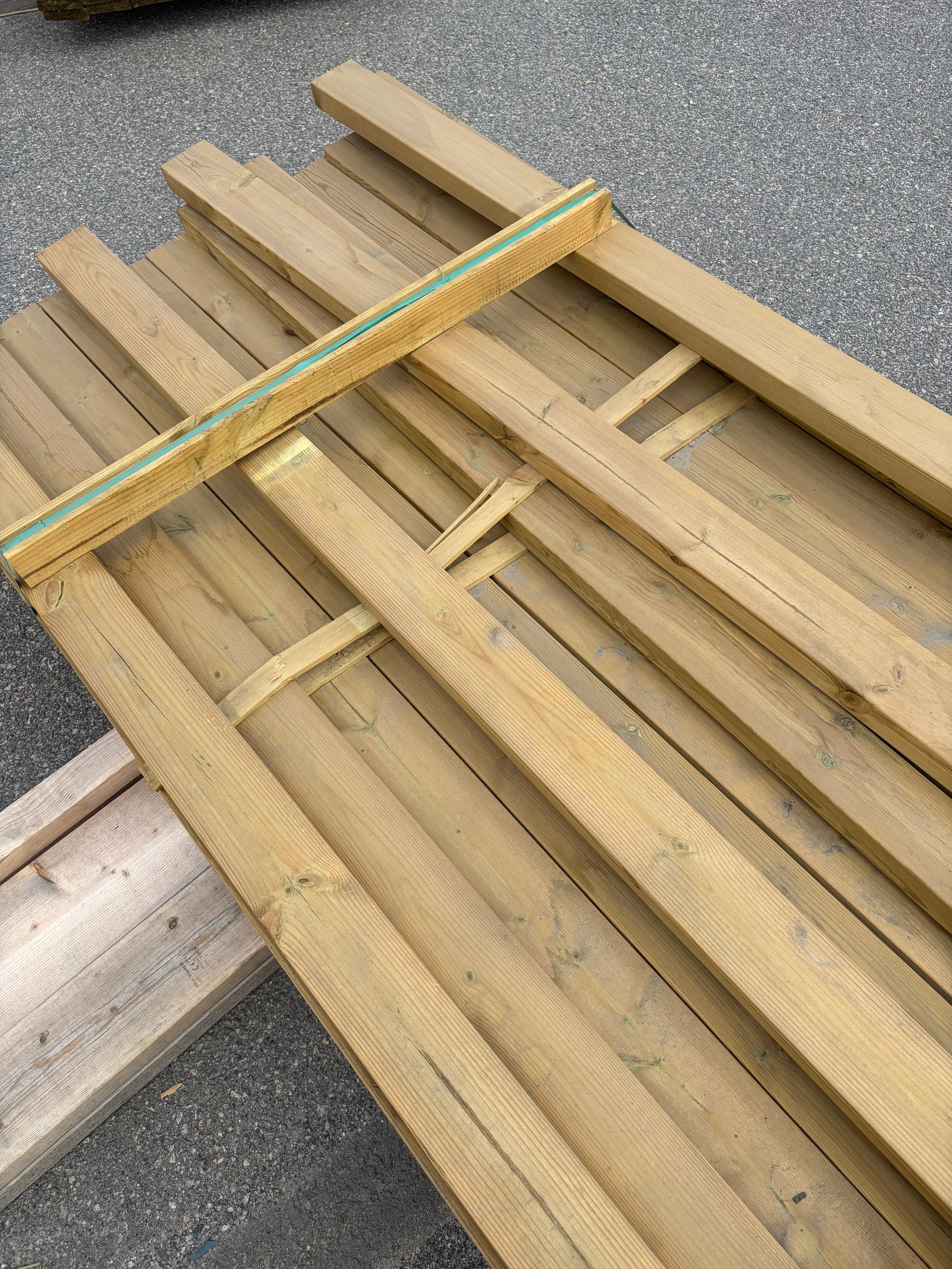 Paket Tryckimpregnerade Reglar 45x95mm C24, 64st 5,10m