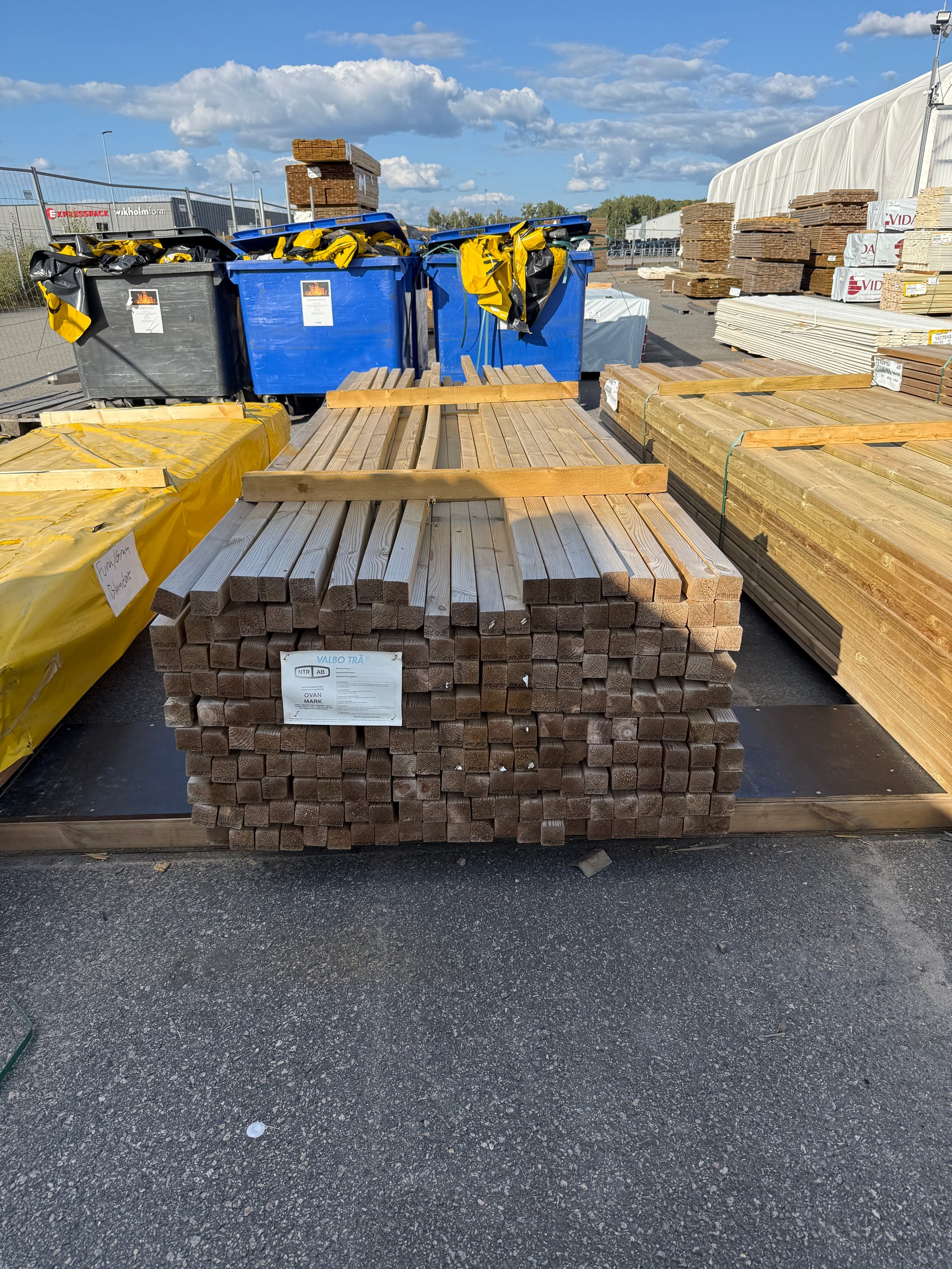 Paket Tryckimpregnerade Reglar 45x45mm – 214st, 3,30m