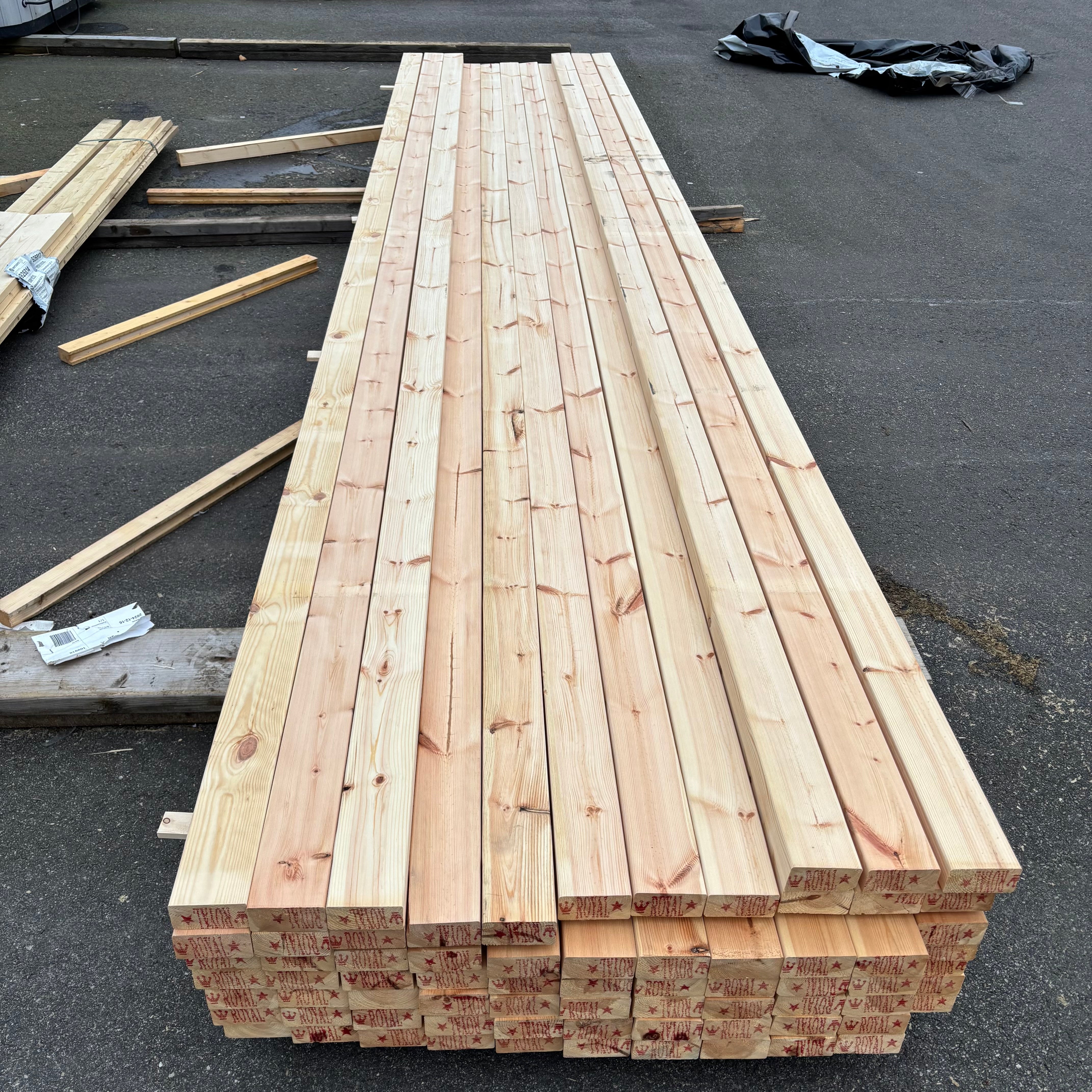 Paket Reglar 45x90mm – 72 st (4,80 m, Hyvlad Furu)