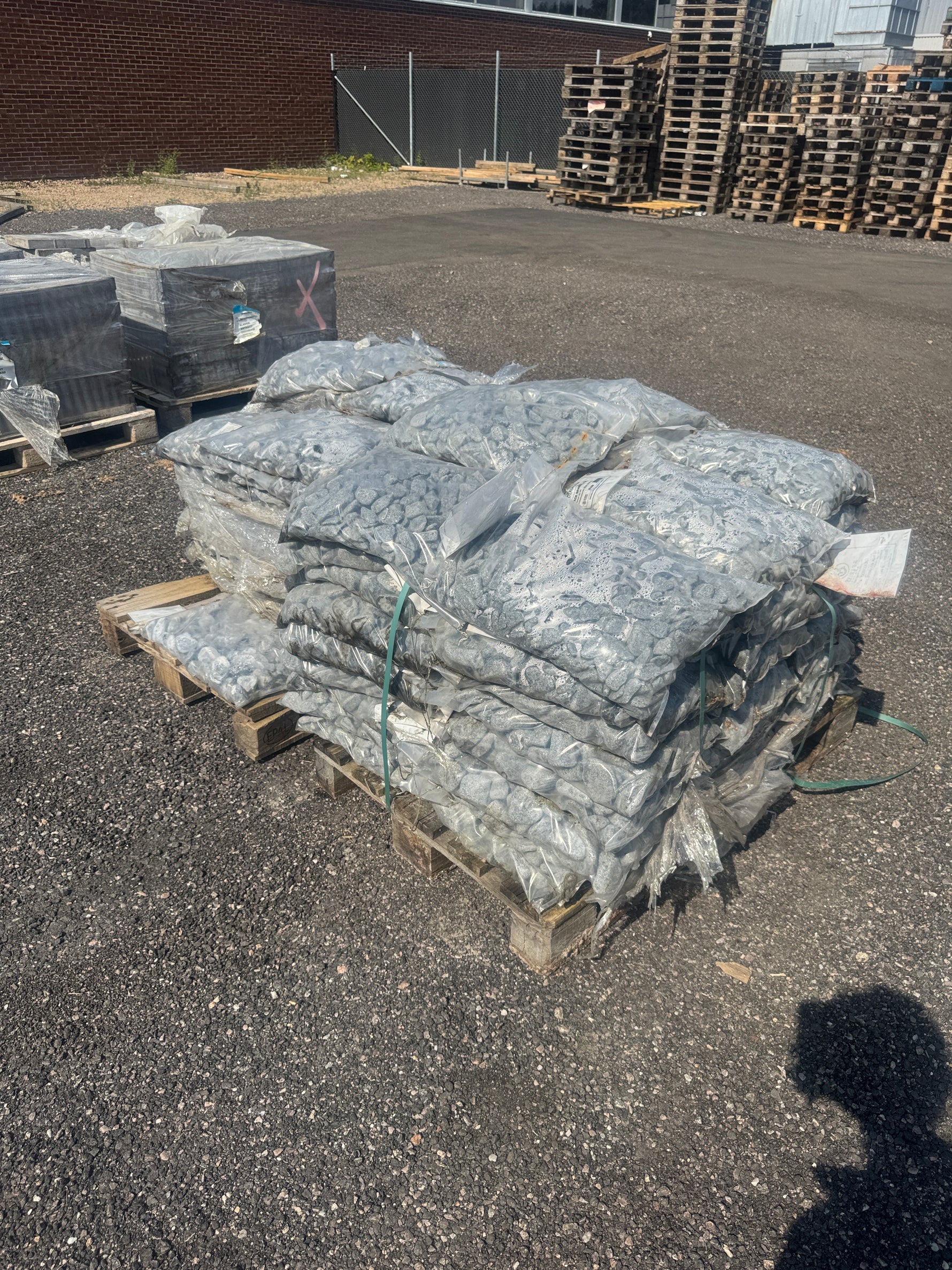 2 Pall Dekorsten Svart Granit 20–40mm 85 Säckar