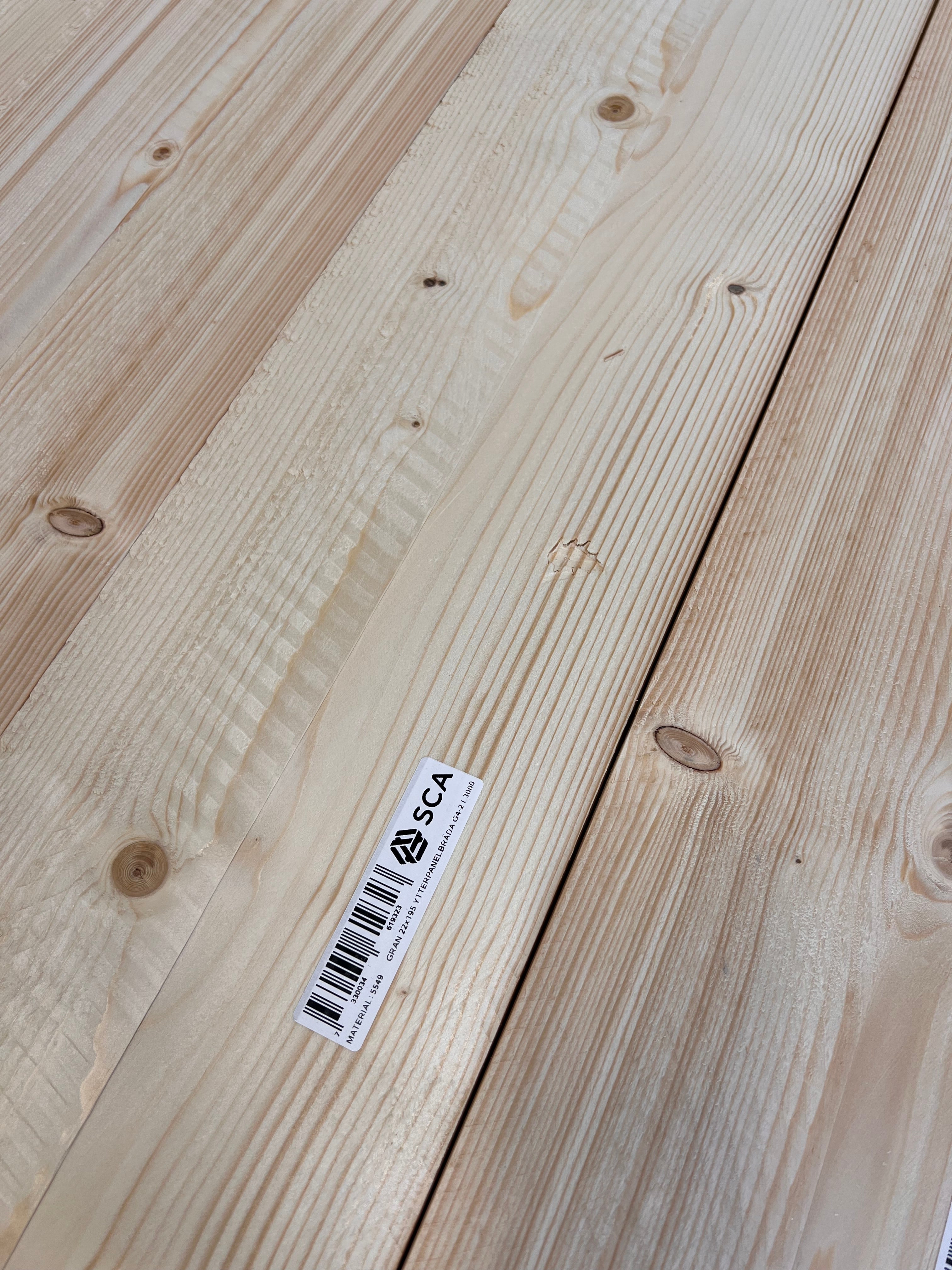 Paket Ytterpanelbräda 22x195mm 137st 3,0-5,40m (B-Sortering)