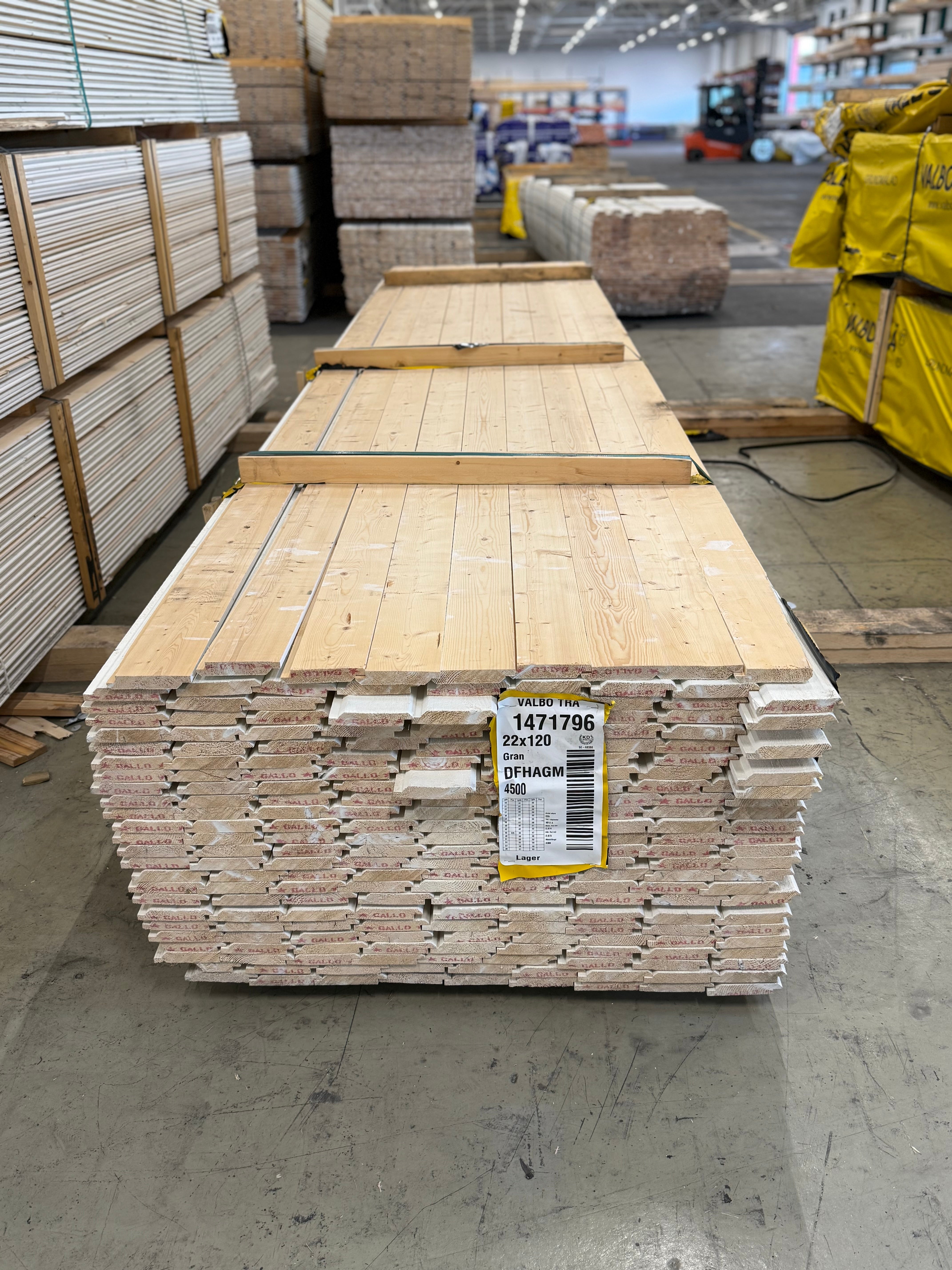 Ytterpanel Dubbelfas Halvspont 22x120mm