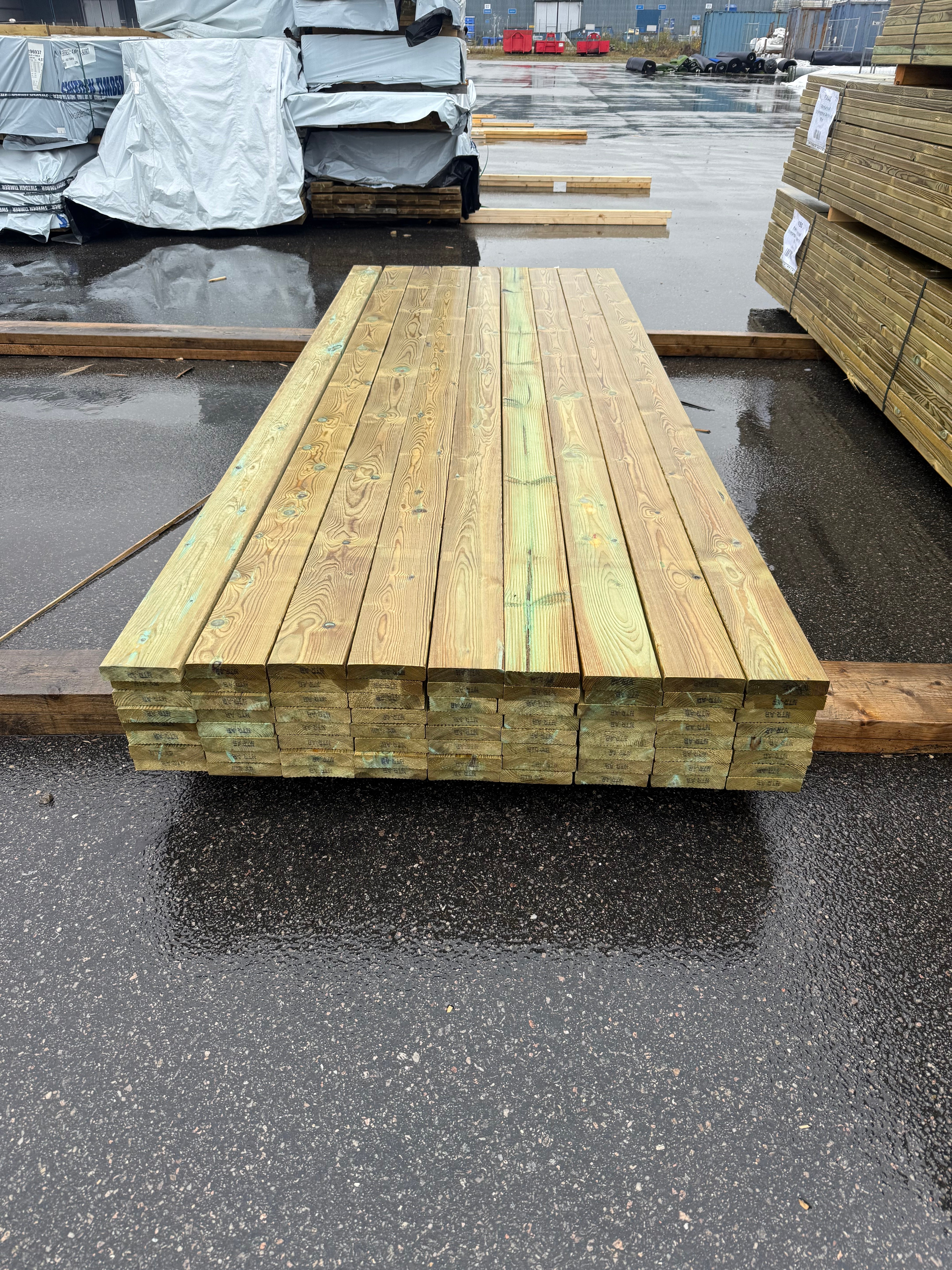 Paket Trall Rillad 28x120mm – 54 st 3.0m Tryckimpregnerad B-sort
