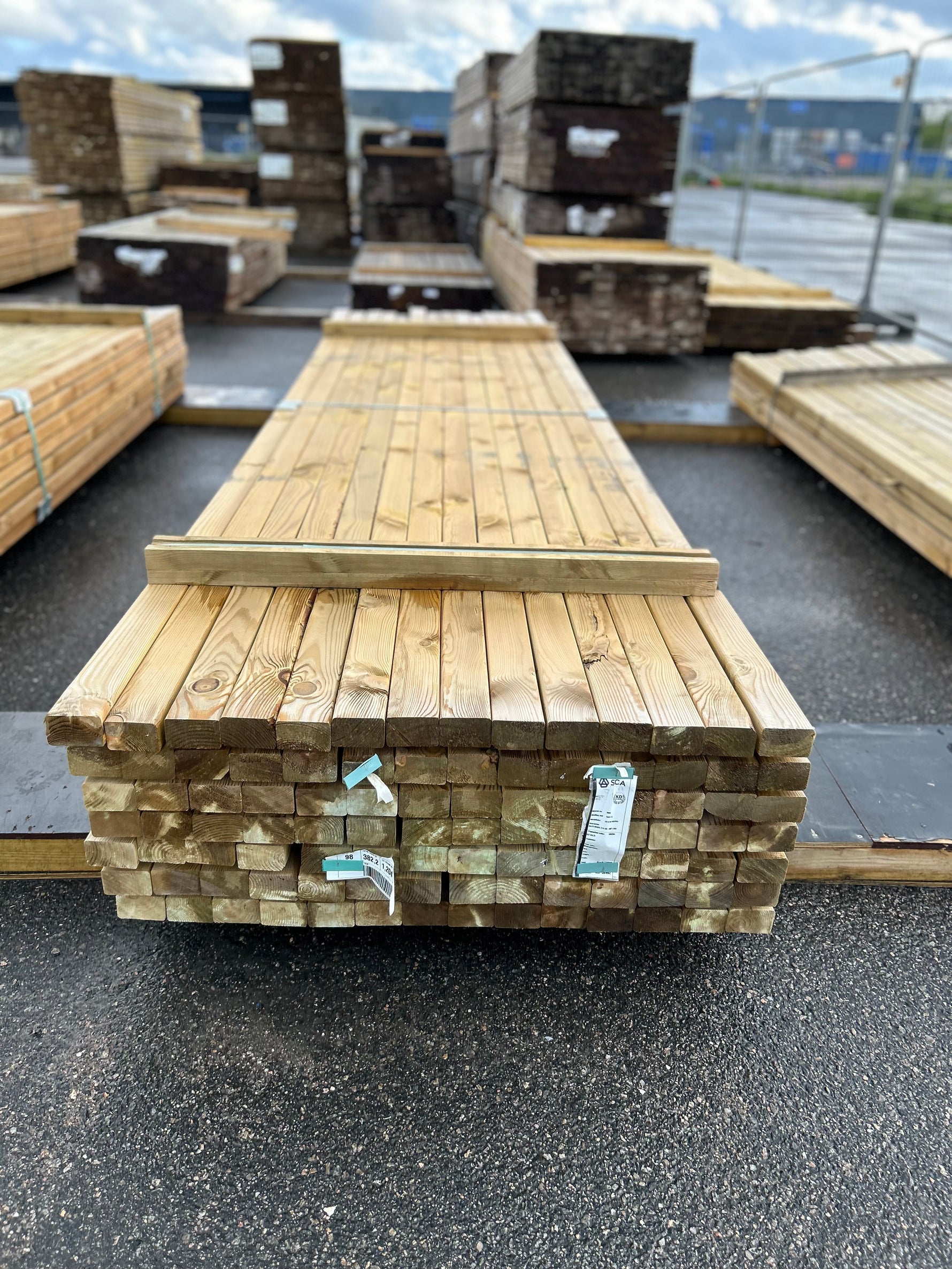 Paket Tryckimpregnerade Reglar 45x70mm, 98st 3.90m (C14)