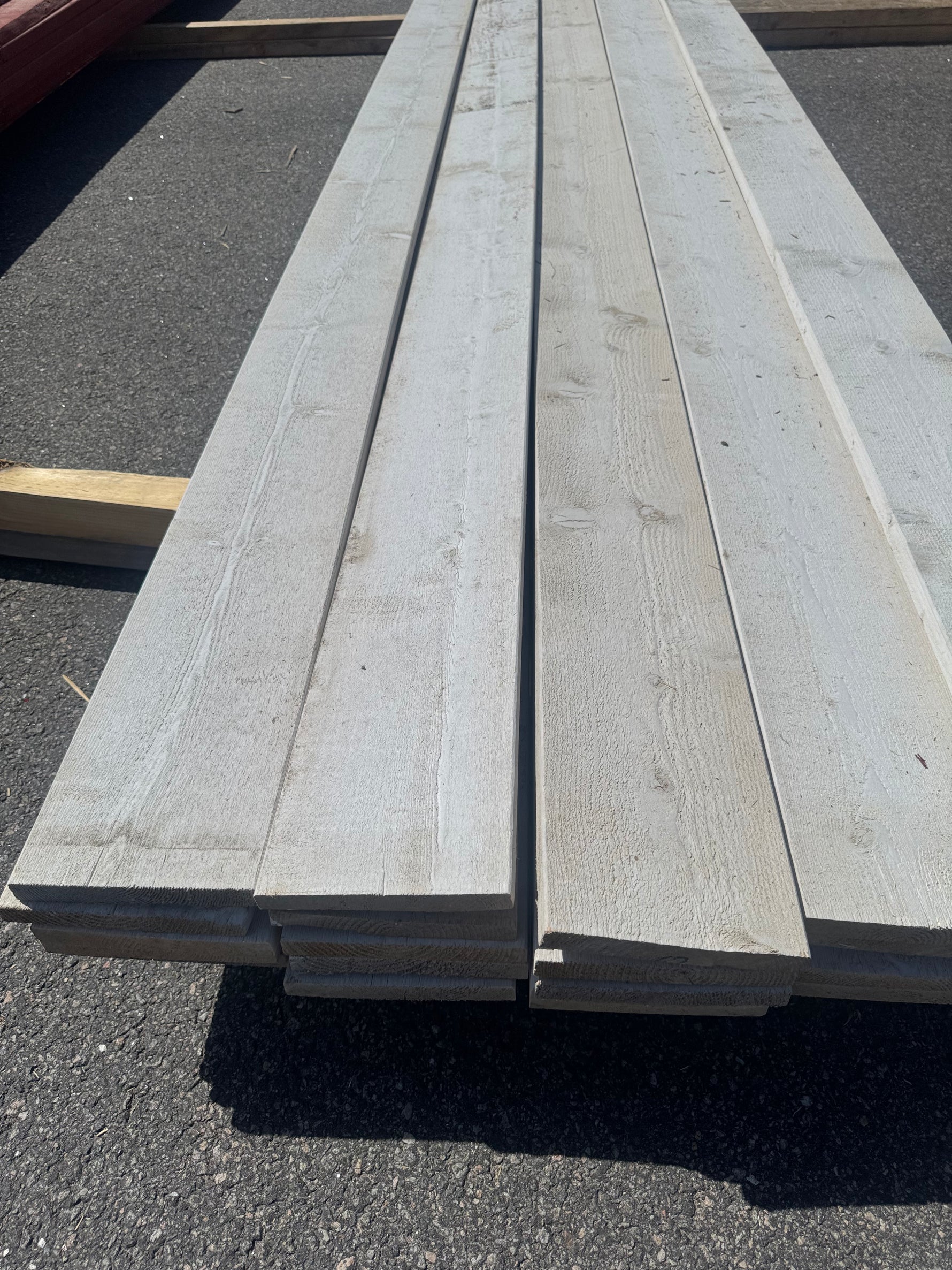 Paket Finsågad Panel 22x170 mm, 26 st 4,20 m Vitmålad