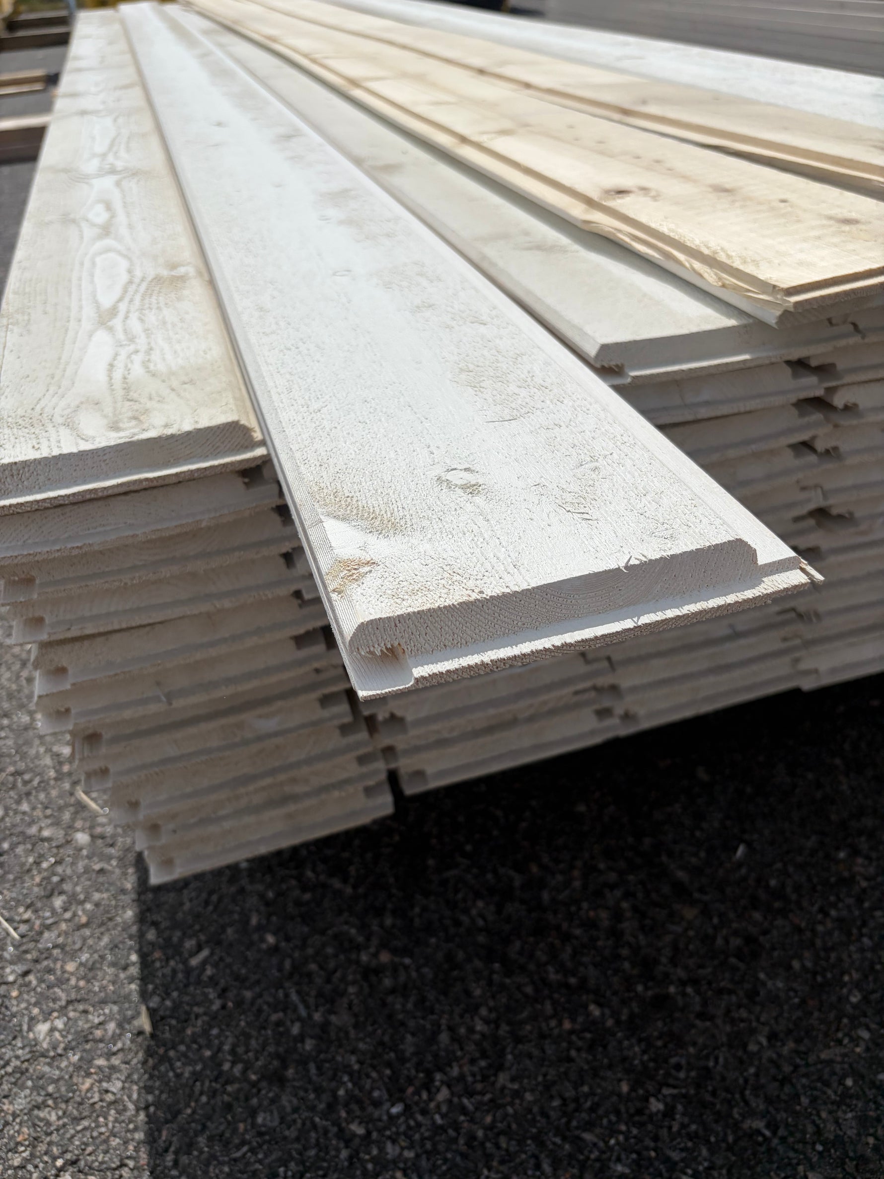 Paket Ytterpanel Dubbelfas Ändspont 22x145mm, 81st 3.60m Grundmålad