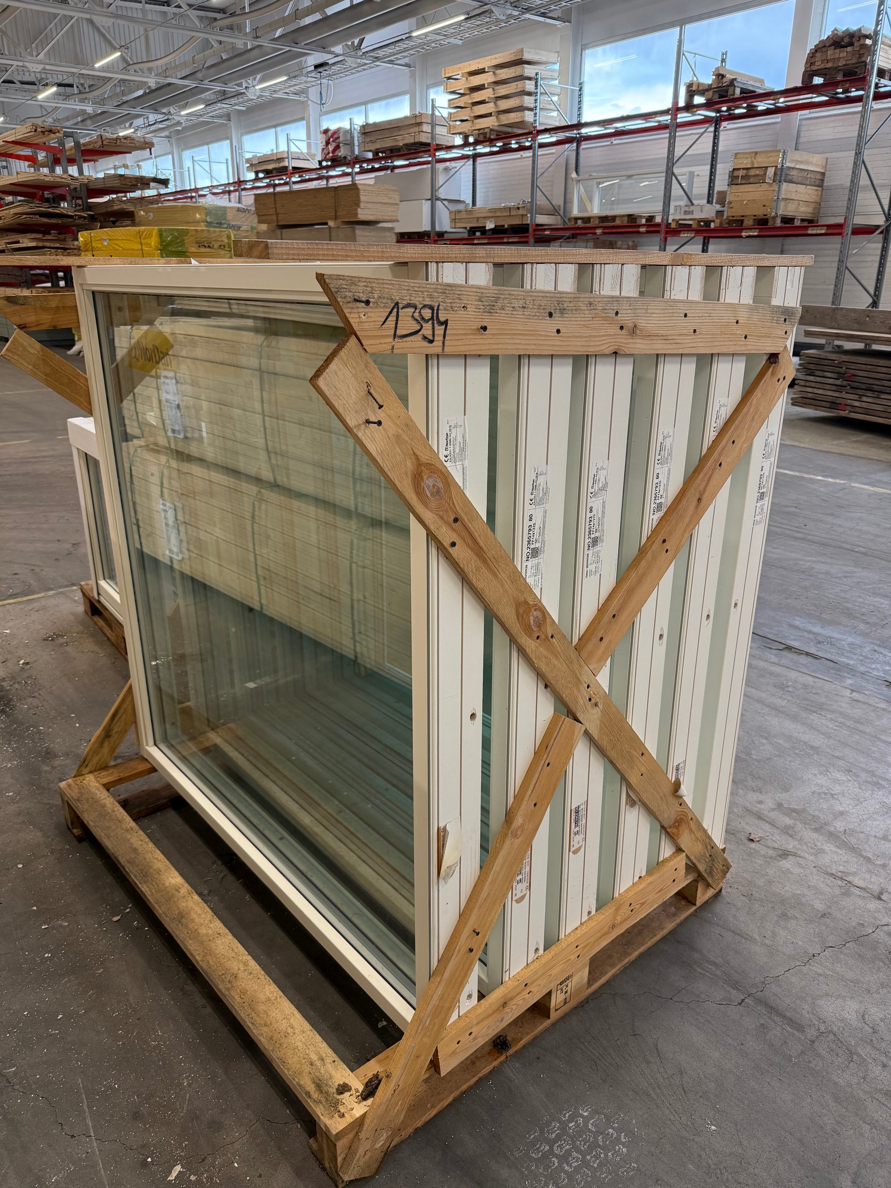 Parti Fasta fönster Nordan  1380x1370 mm (6st)