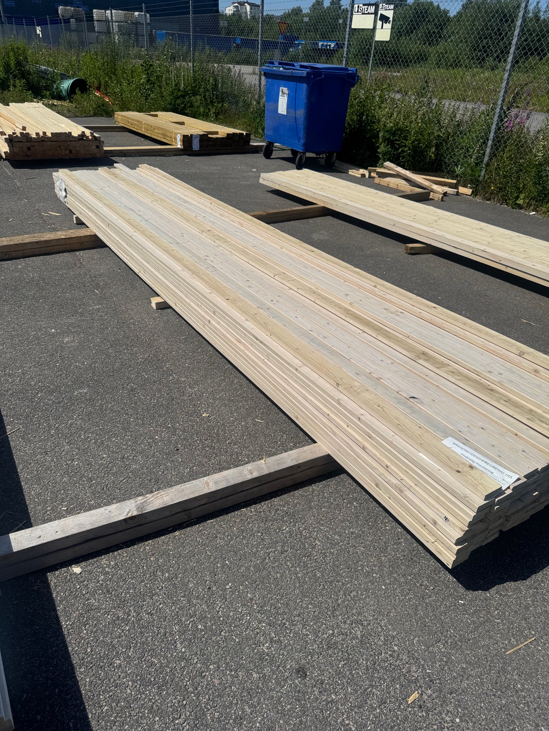 Paket Glespanel 20x70 mm, 110 st 4,50 m Vitlaserad