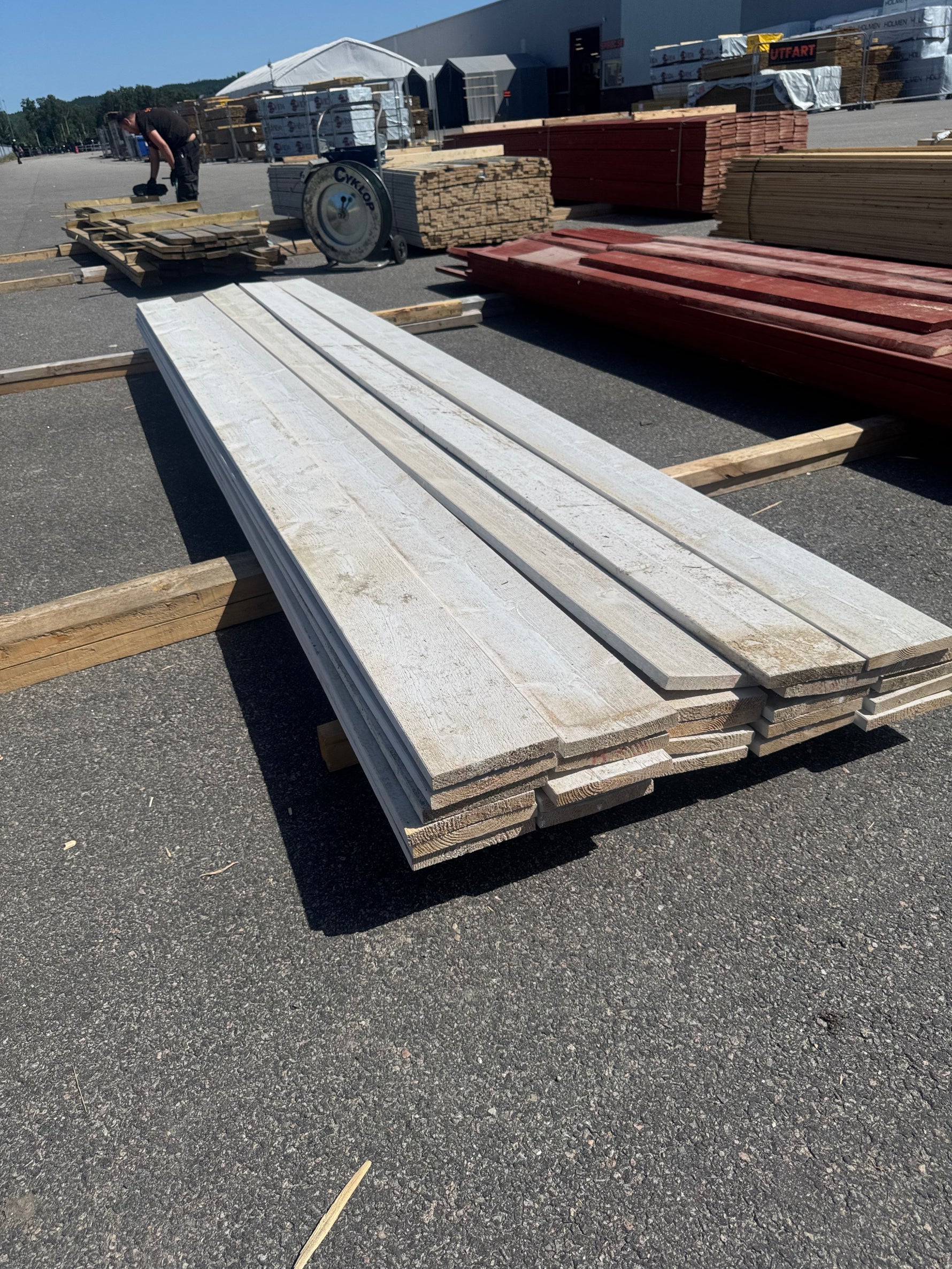 Paket Finsågad Panel 22x170 mm, 26 st 4,20 m Vitmålad
