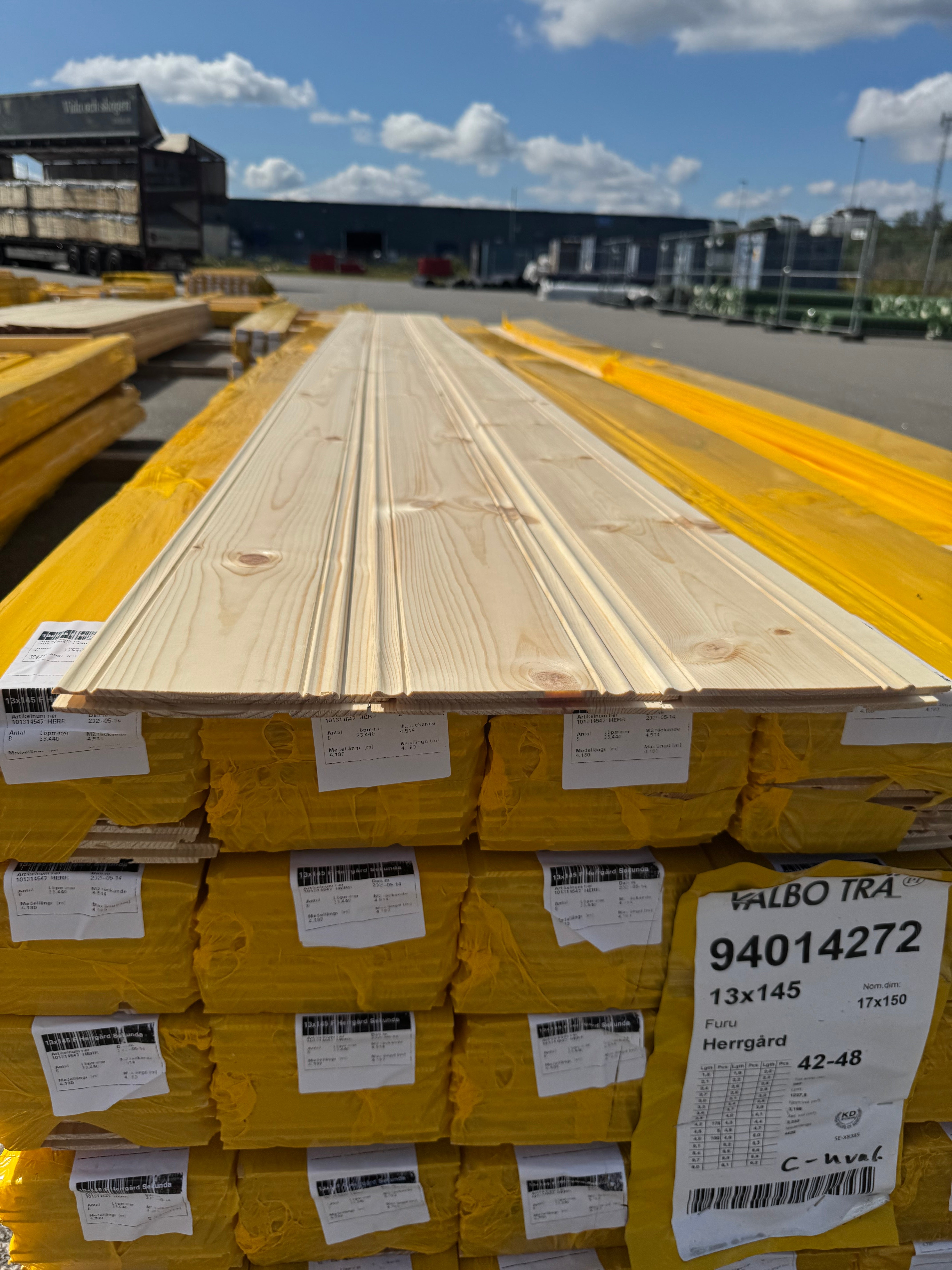 Herrgårdspanel 13x145 – Sekunda (obehandlad)