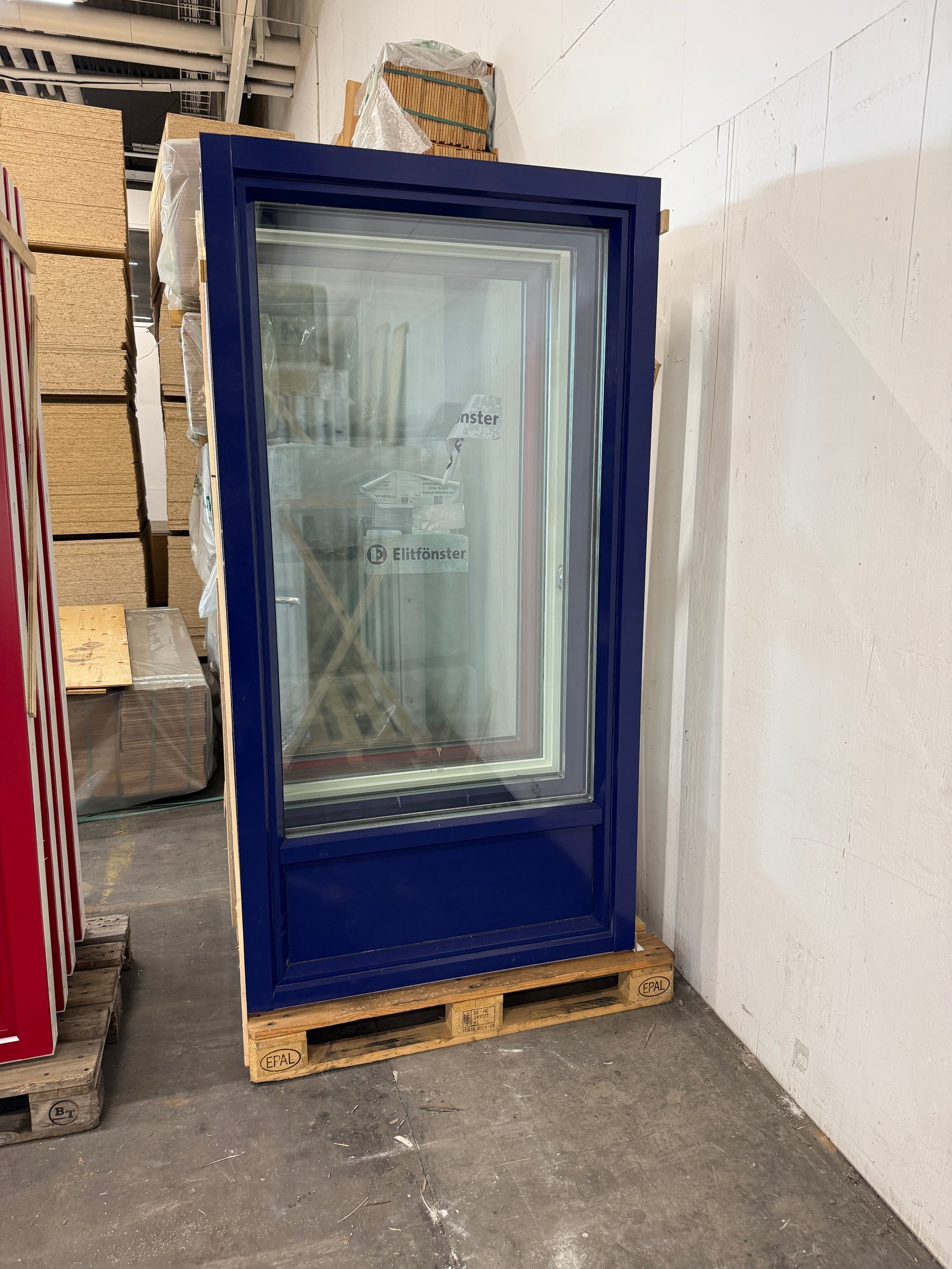 Inåtgående altandörr Vänsterhängd, Trä/Aluminium – 1080 × 2080 mm- Blå